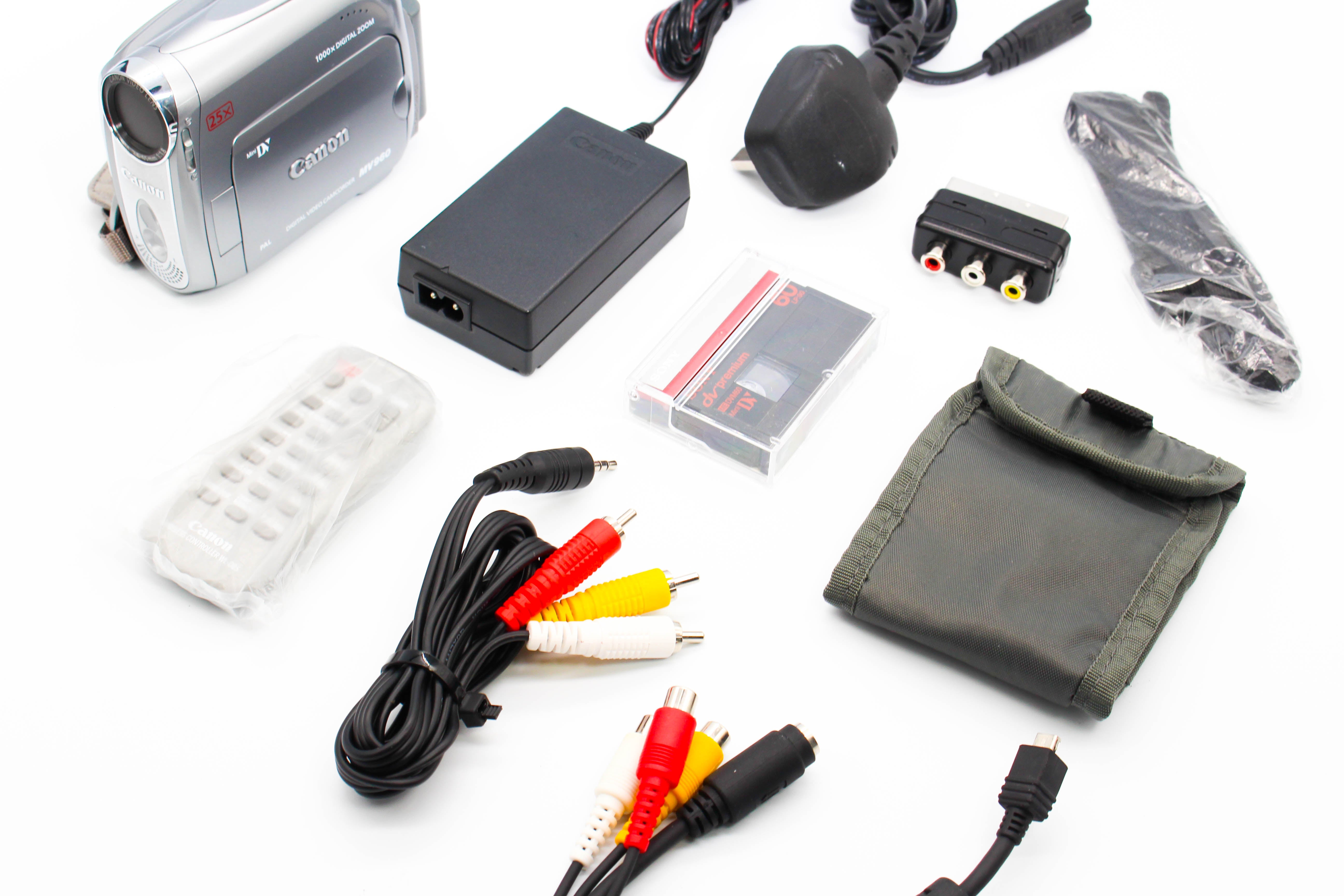 Canon MV960 MiniDV Video Handycam Camcorder Camera - Tested Bundle Excellent