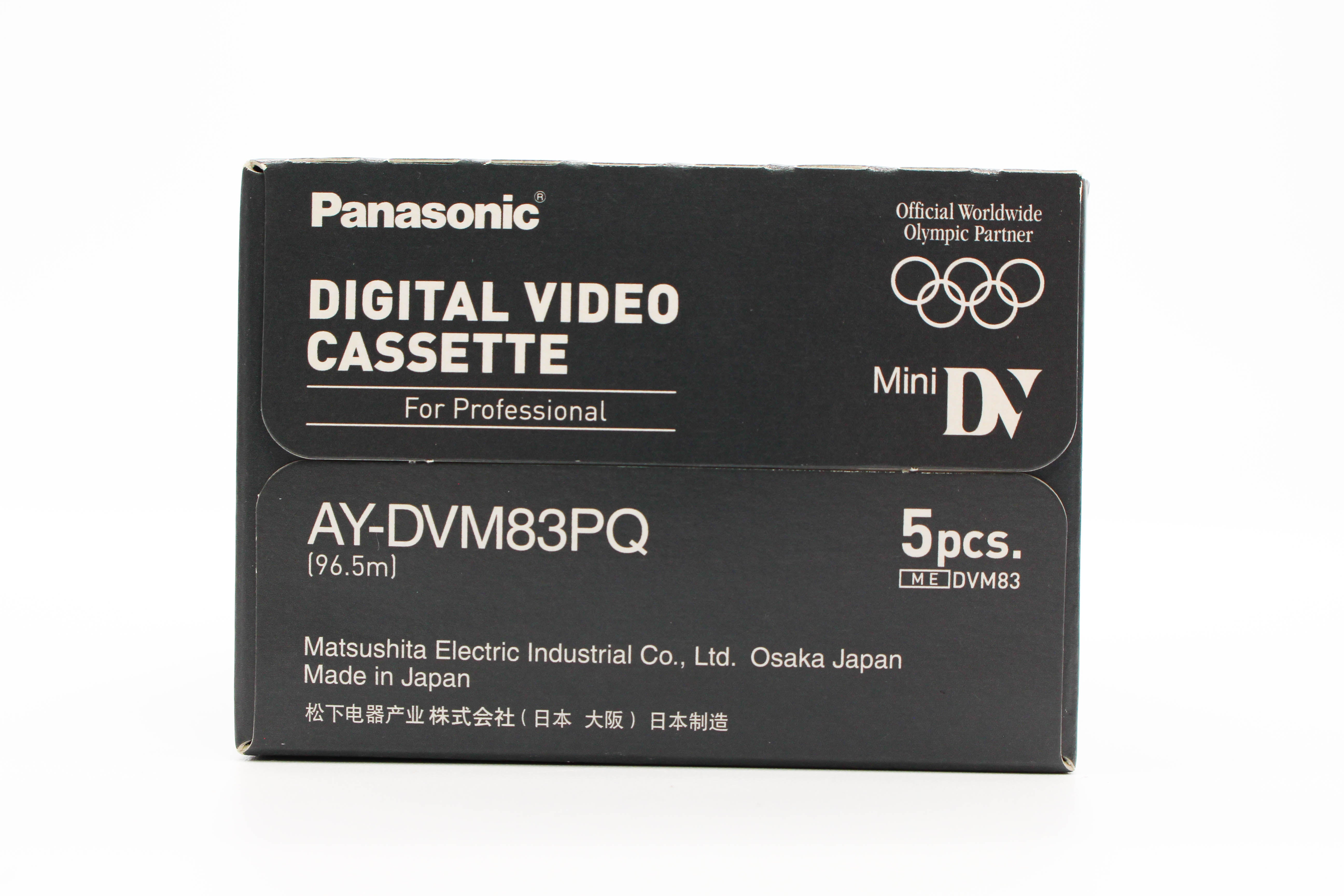 Panasonic AY-DVM83PQ MiniDV Professional Digital Video Cassette Tape 5 Pack - Brand New
