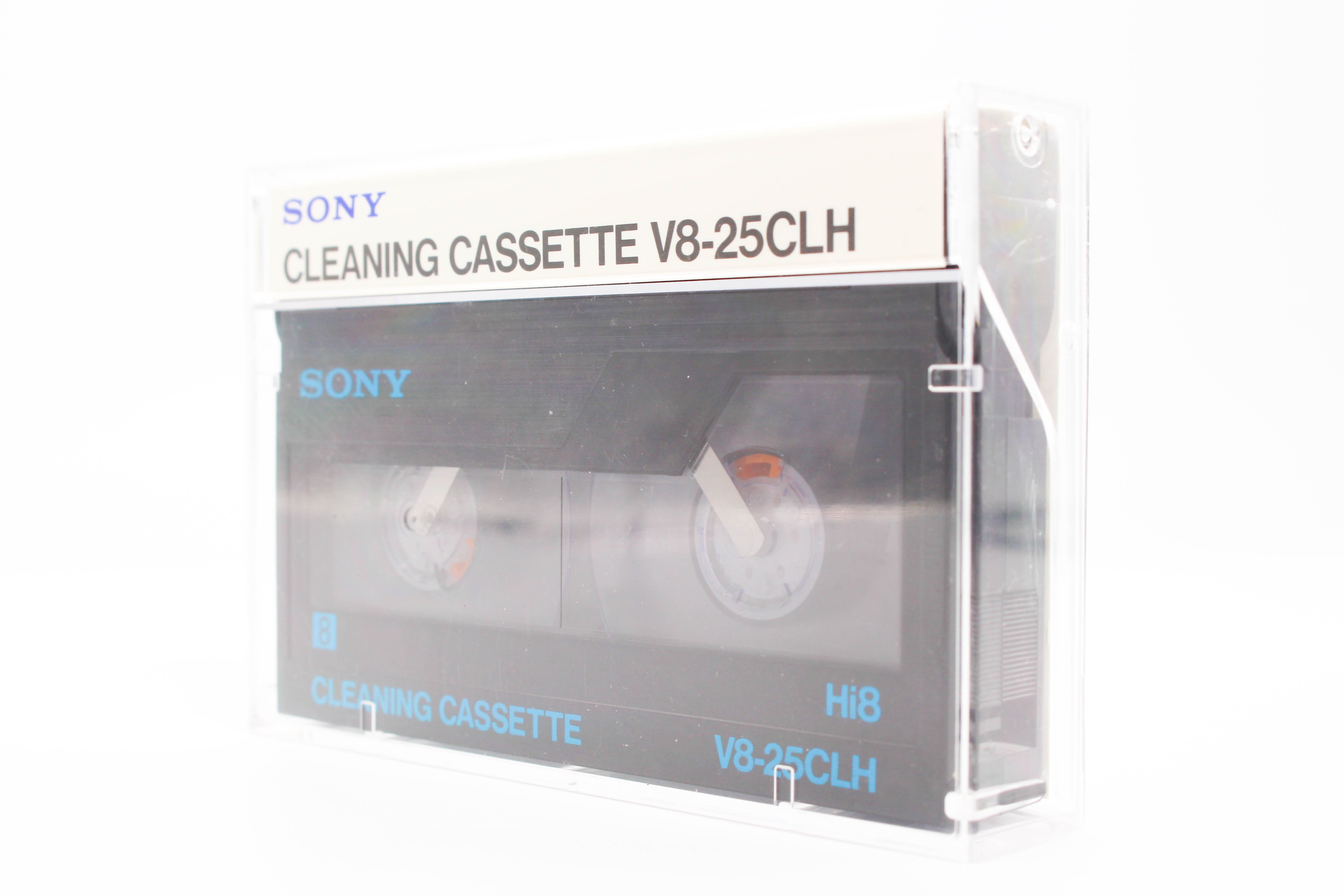 Sony V8-25CLH Digital8 Hi8 Video8 8mm Cleaning Cassette Head Cleaner Tape - Tested Excellent