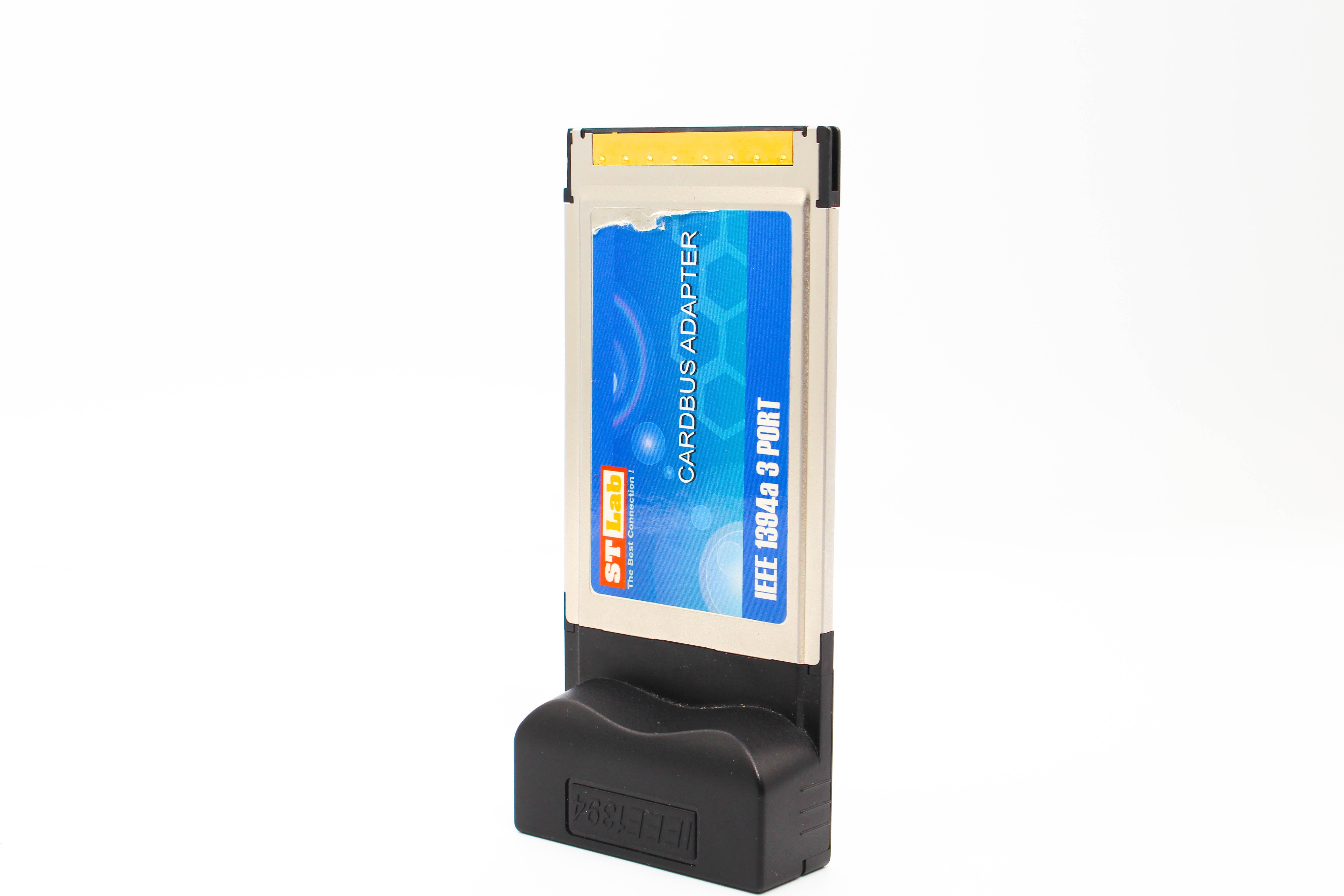 ST-Lab Firewire Cardbus PCMCIA Adapter IEEE 1394a 3 Port - Tested Good