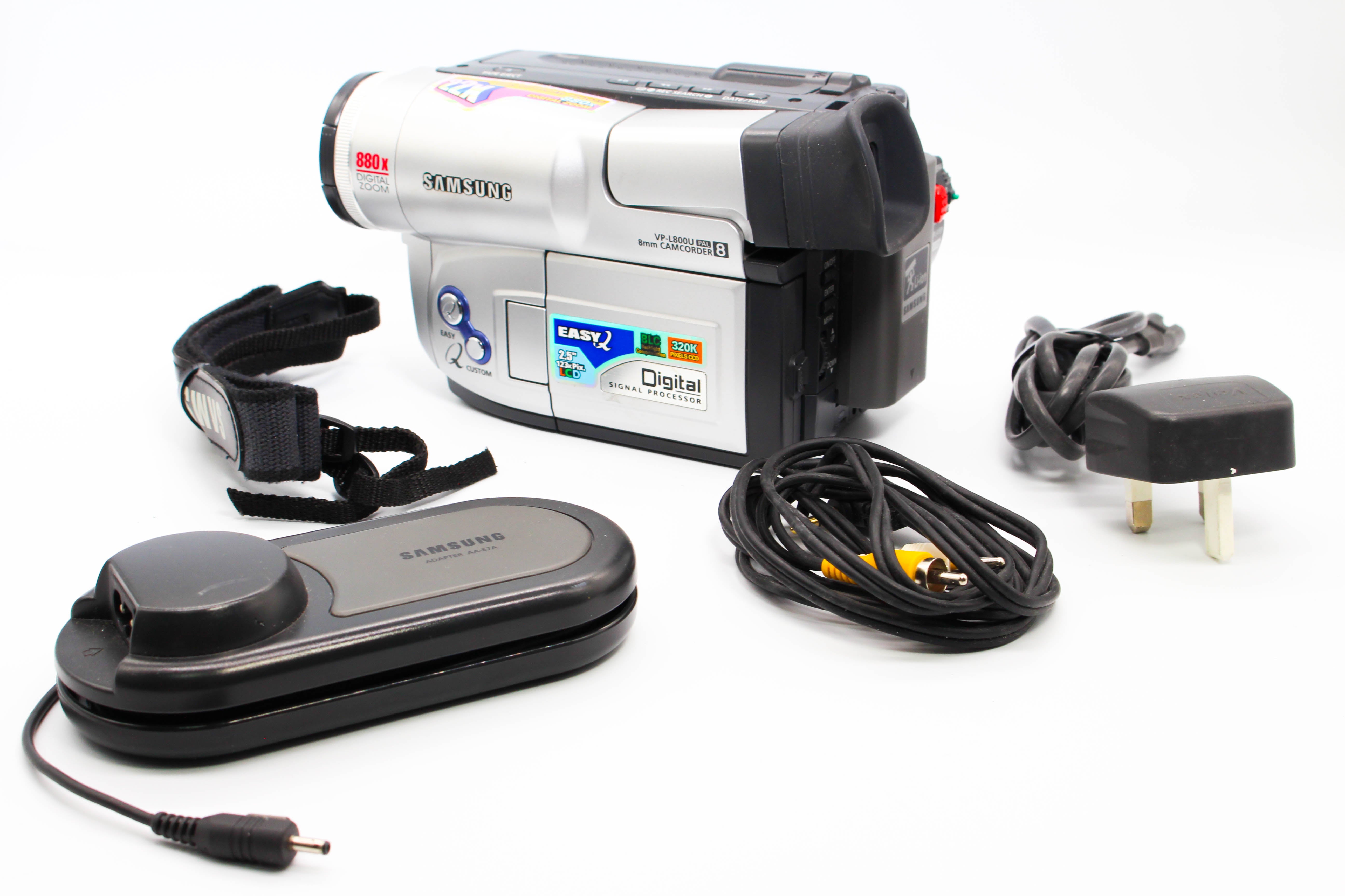 Samsung VP-L800U 8mm Video8 Handycam Camcorder Camera - Tested Bundle Excellent