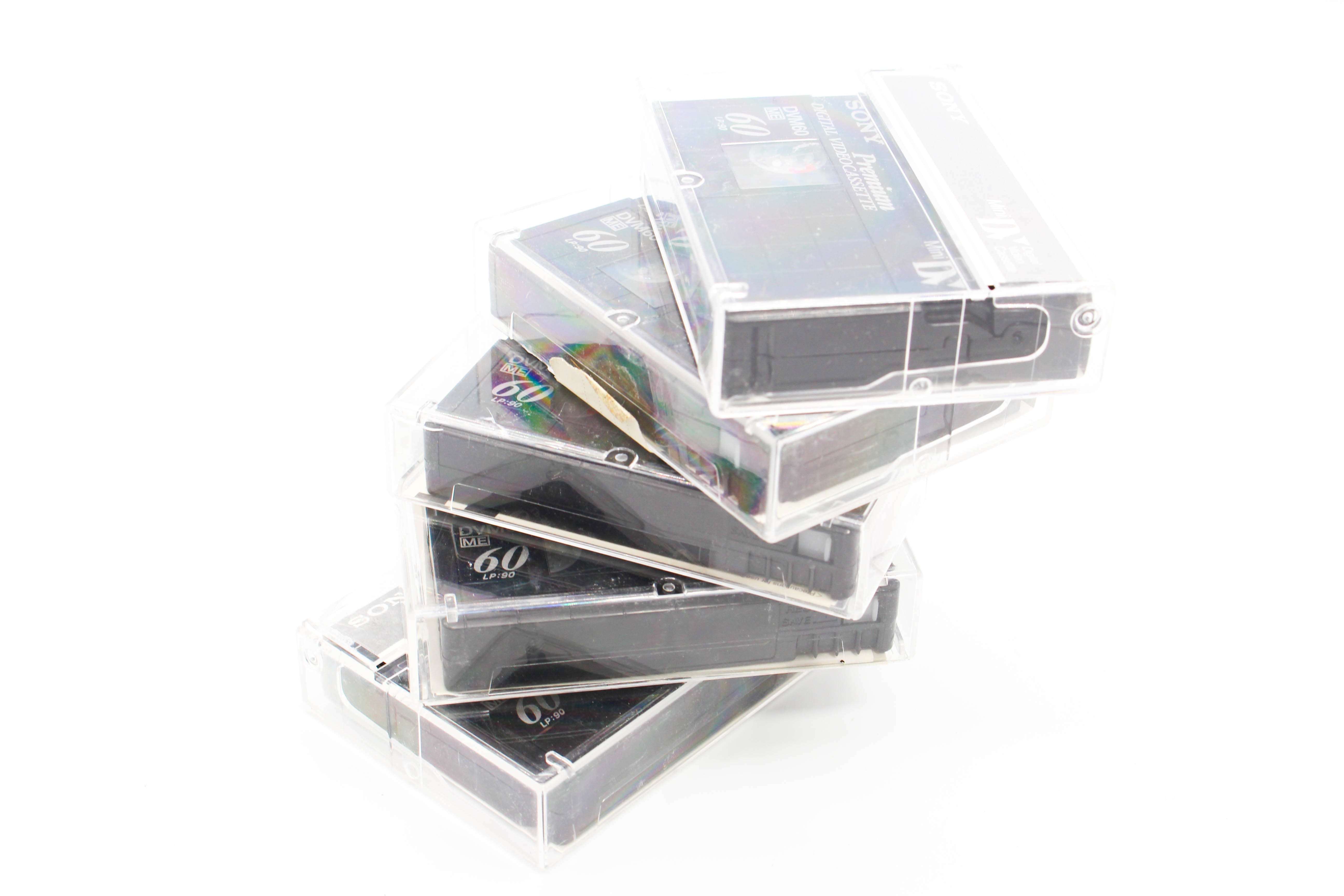 Sony DVM60ME MiniDV Premium Digital Video Cassette Tape 5 Pack Black - Tested Used