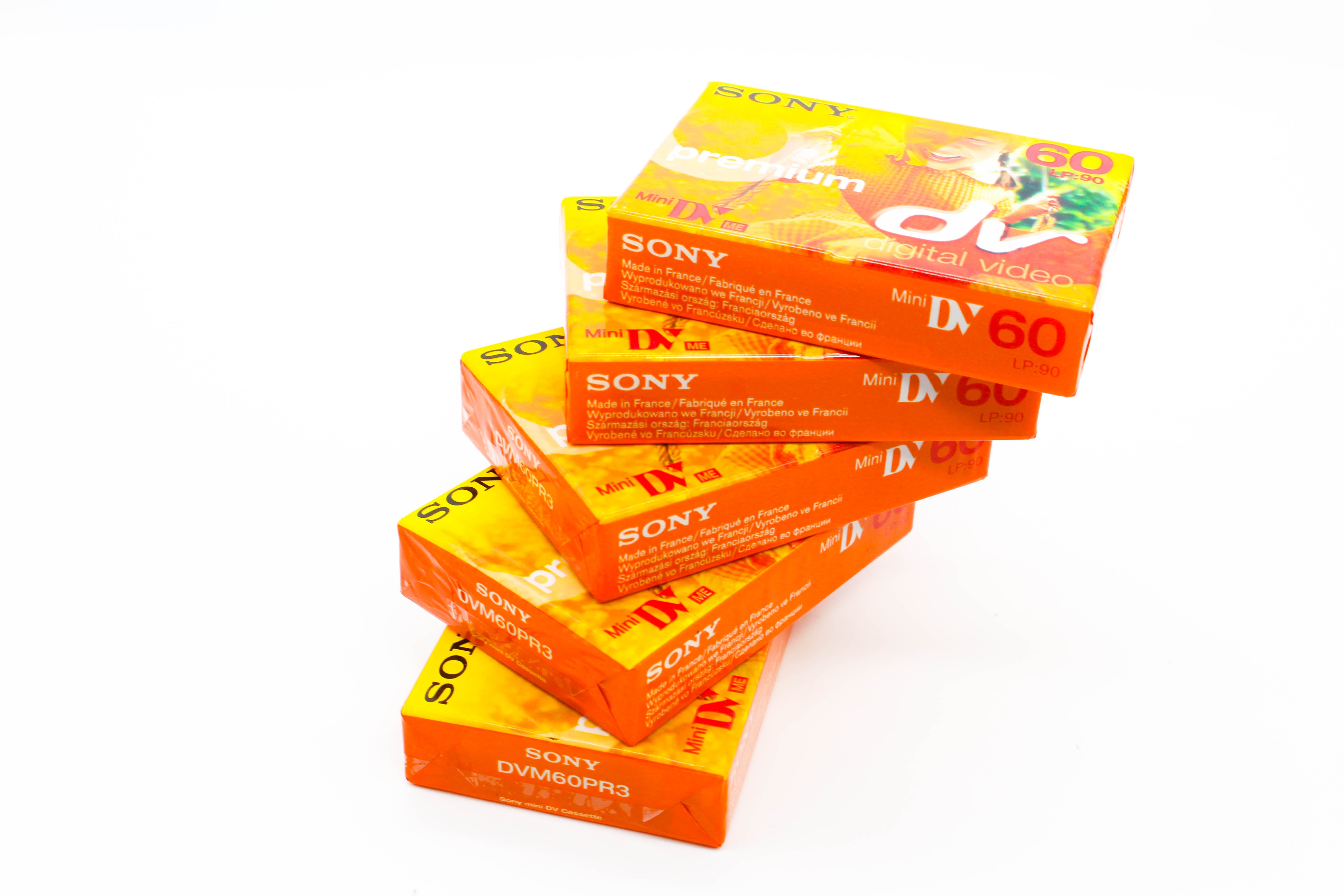 Sony DVM60PR3 MiniDV Premium Digital Video Cassette Tape 5 Pack - Brand New