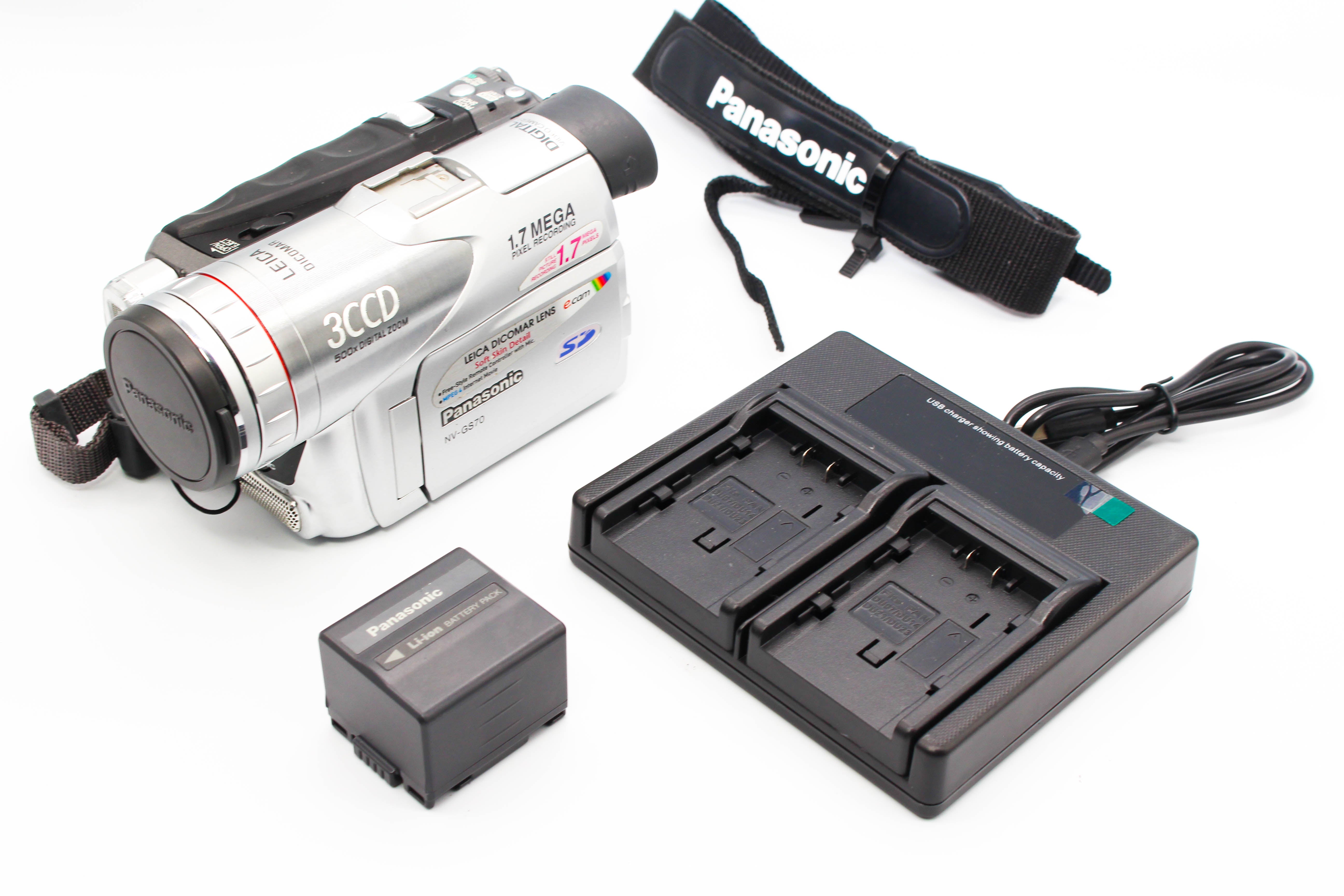 Panasonic NV-GS70 MiniDV Digital Video Handycam Camcorder Camera - Tested Bundle Excellent
