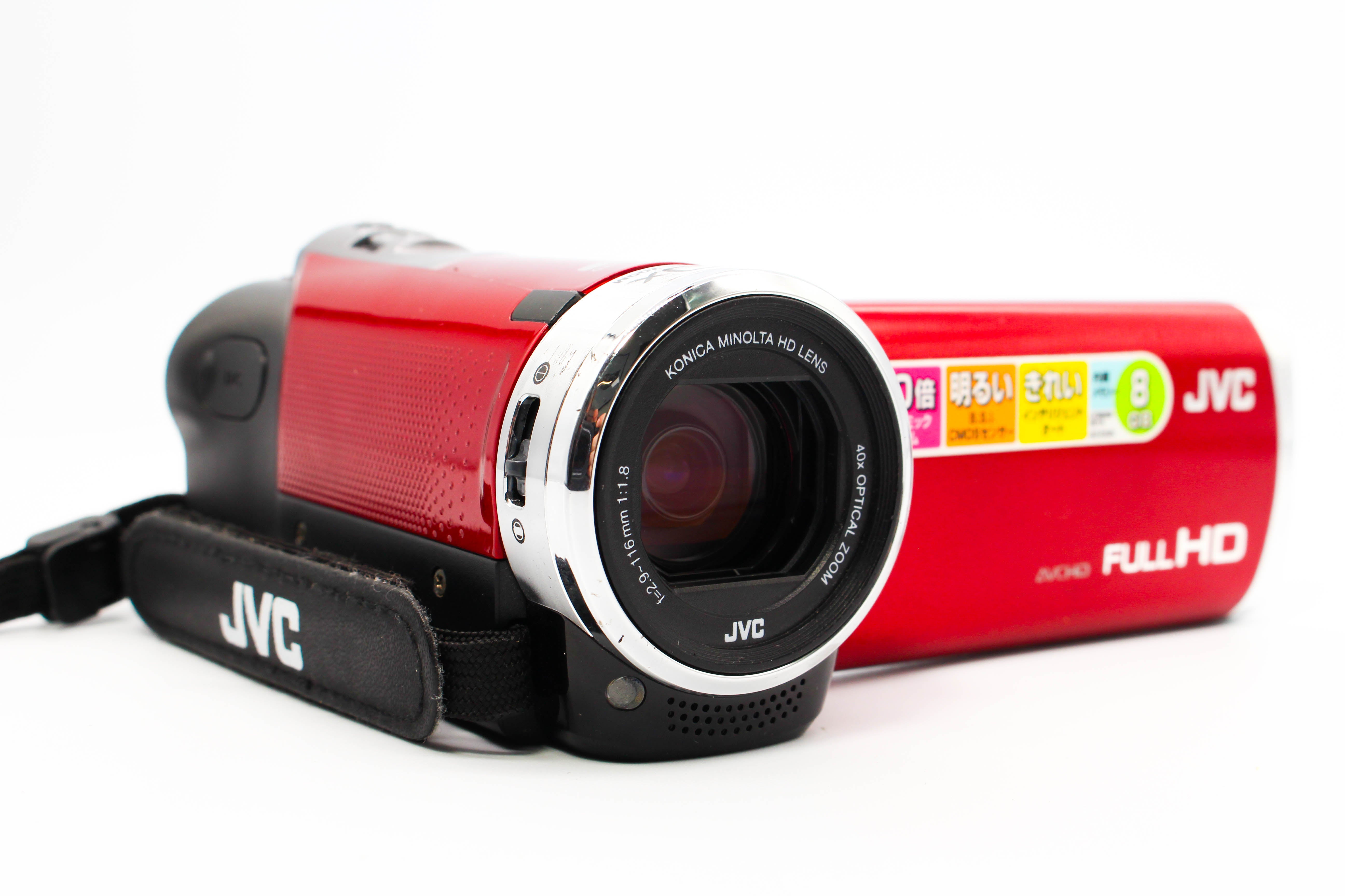 JVC GZ-E325-R HD SD Card Video Handycam Camcorder Camera - Tested Bundle Excellent