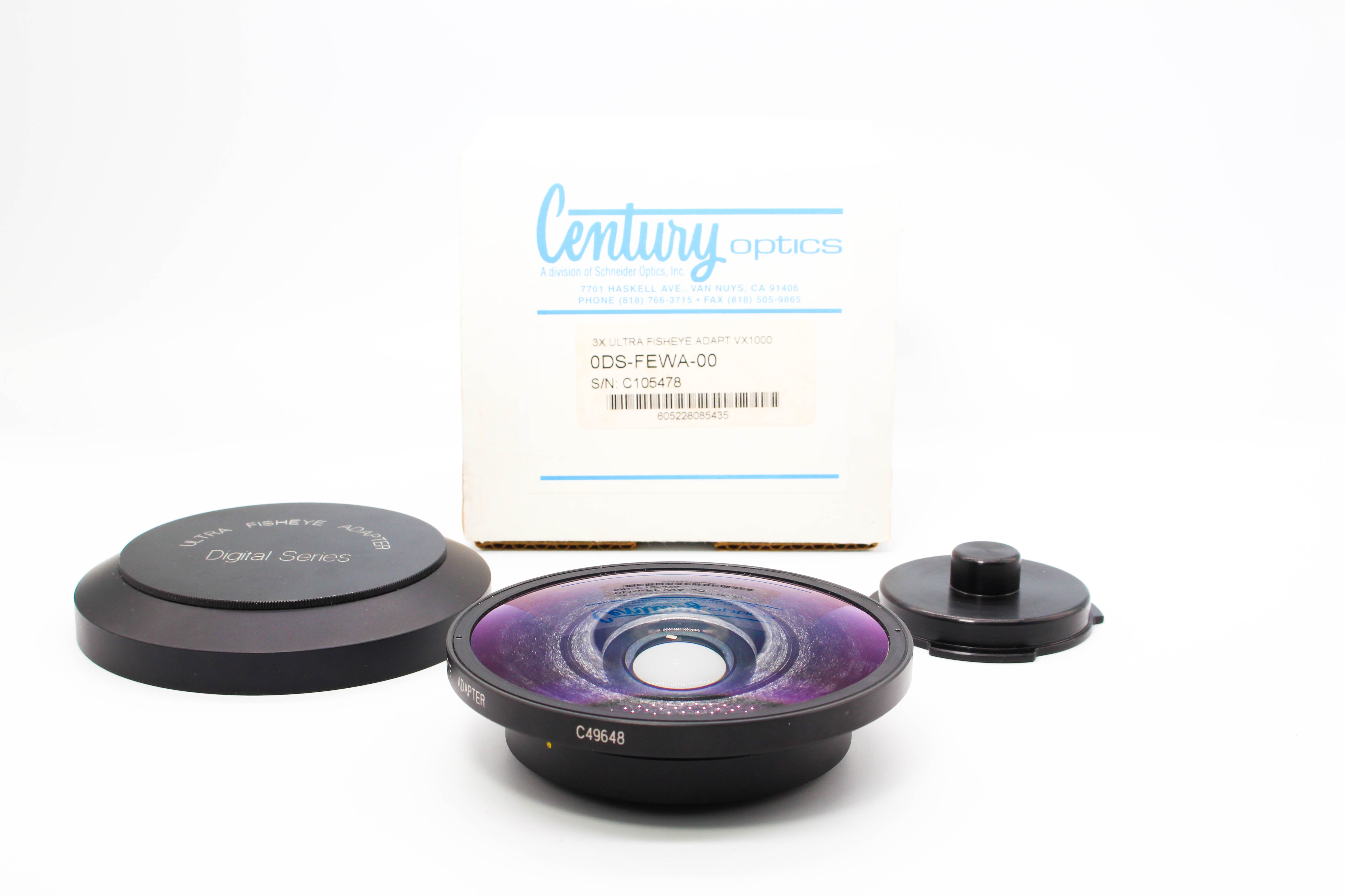 OG 1990s Century Optics MK1 0.3X Ultra Fisheye Adapter Lens VX1000 Bayonet Mount - Very Rare