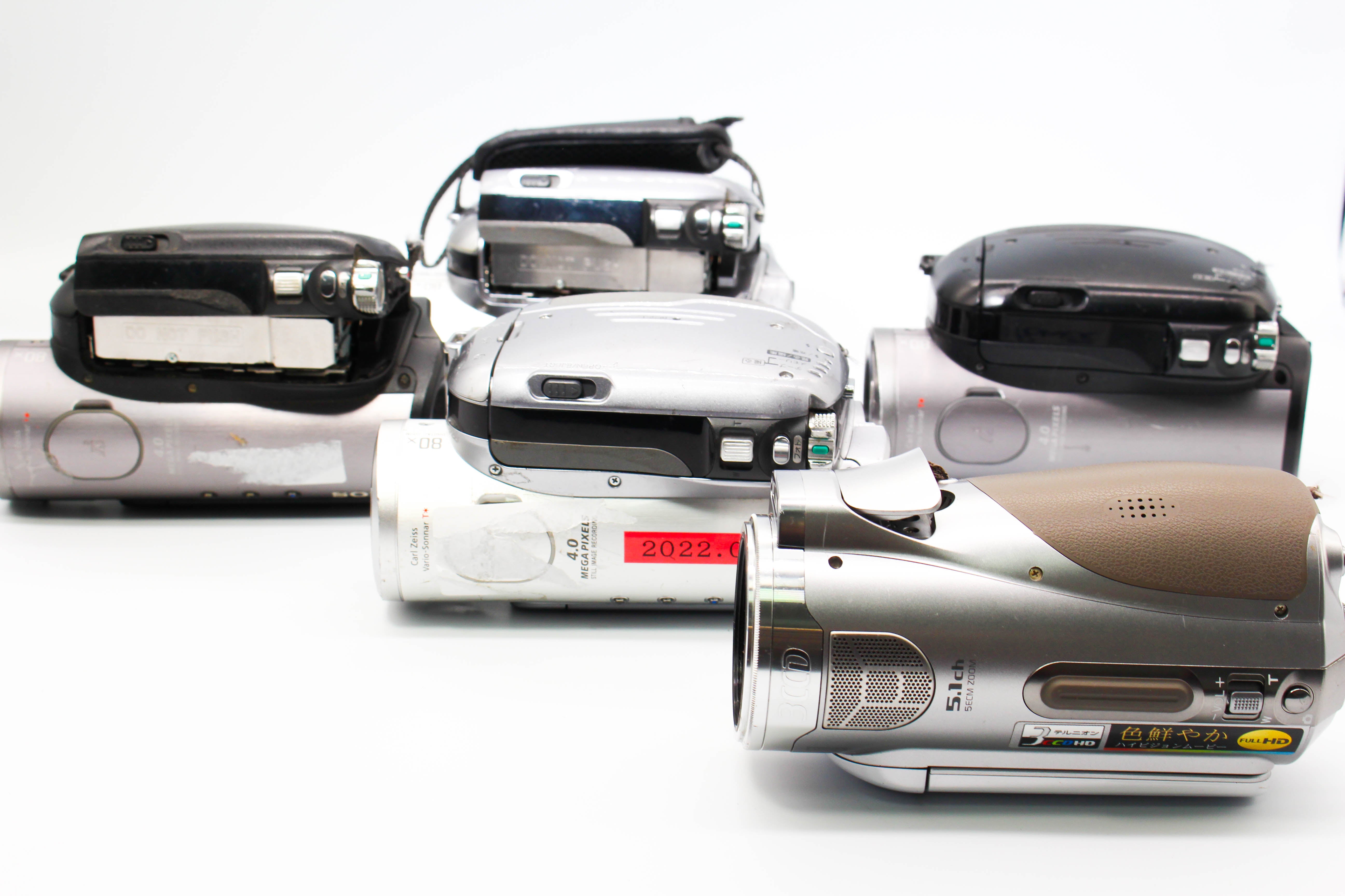 Assorted Faulty Sony HD MiniDV Digital Video Handycam Camcorder Cameras Inc. Sony DCR-HC3 Panasonic HDC-SD1