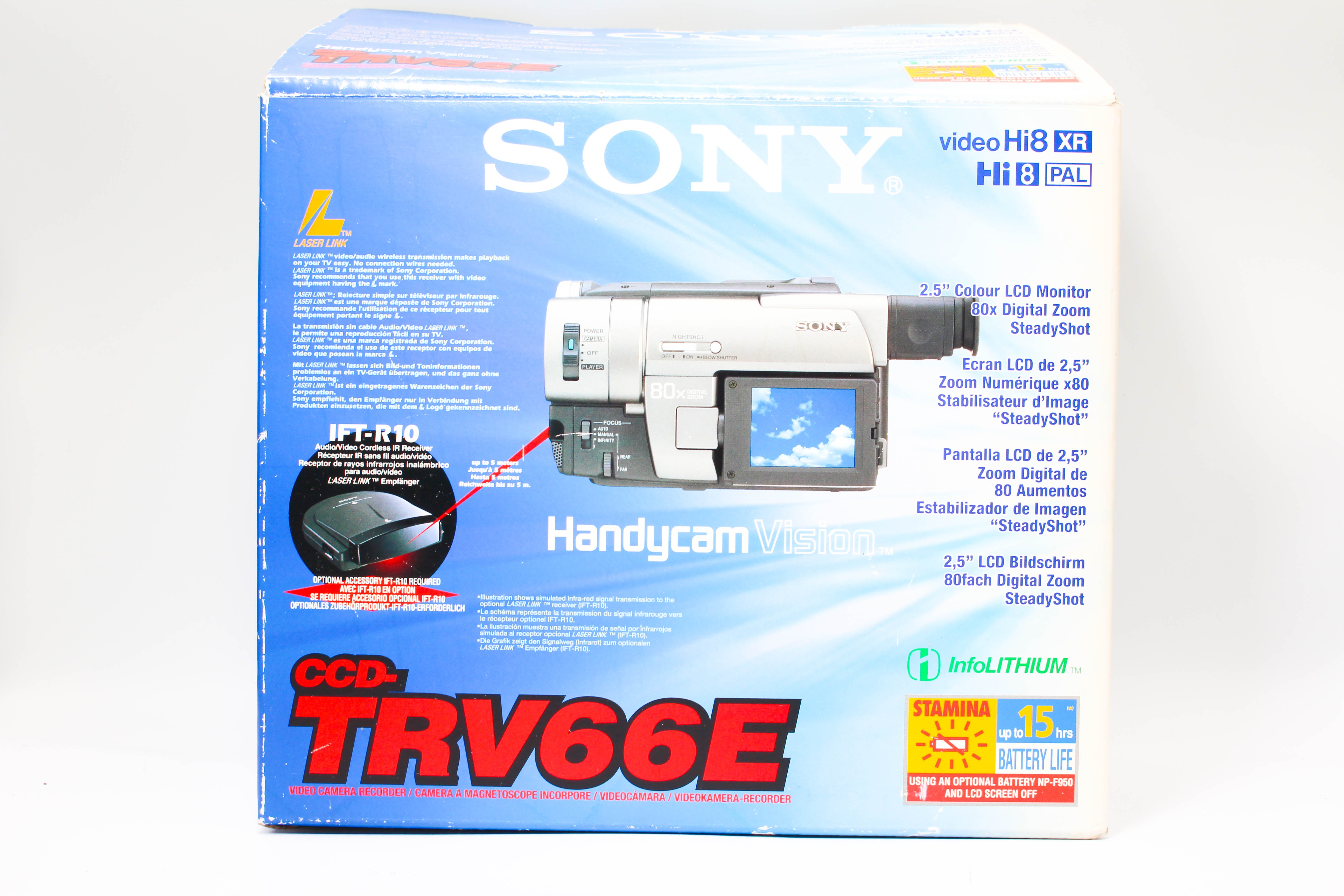 Sony CCD-TRV66E Hi8 8mm Handycam Video Camcorder Camera - Tested Bundle Excellent
