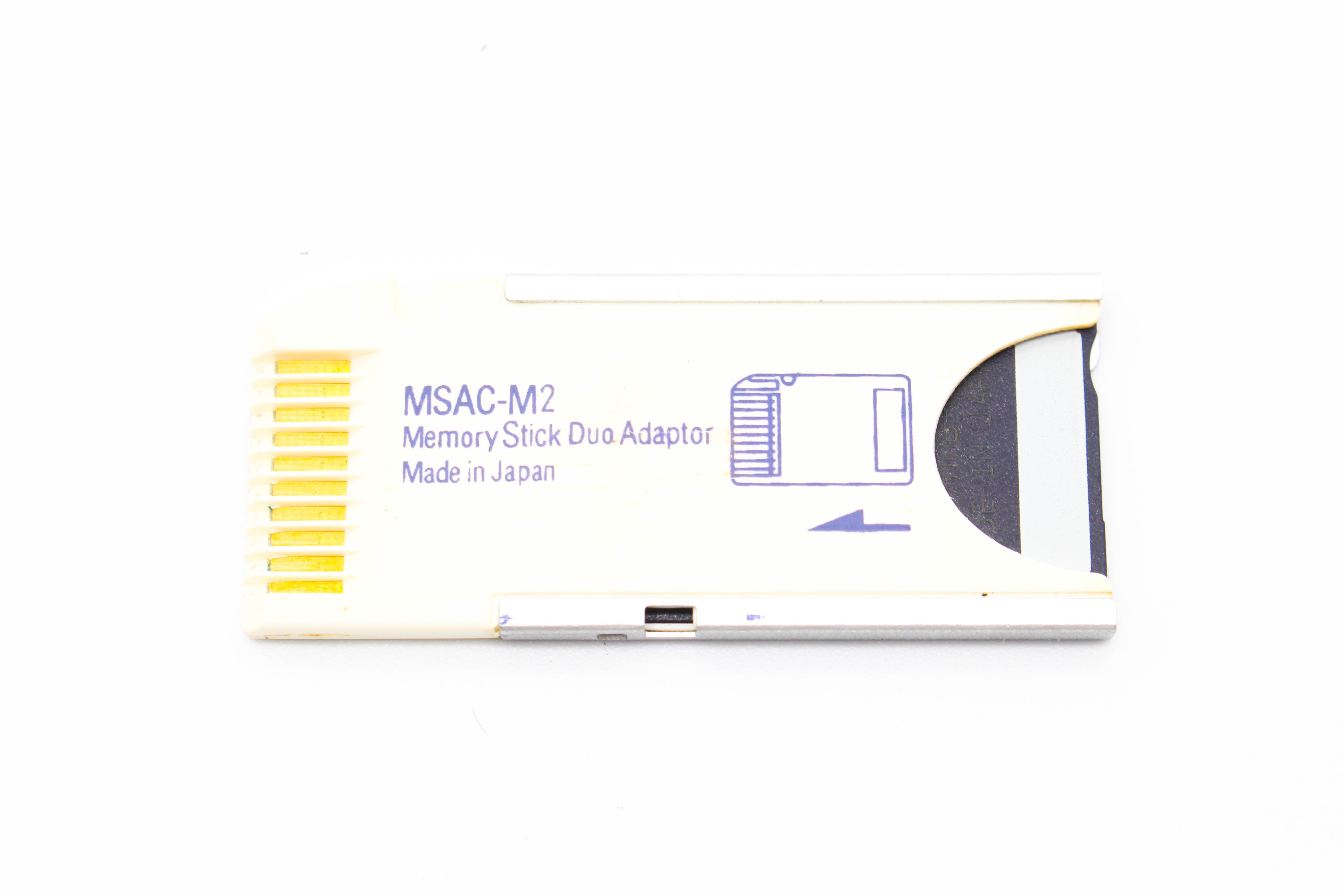 Sony 32MB Memory Stick Duo and MSAC-M2 Memory Stick Duo Adaptor - Tested Excellent