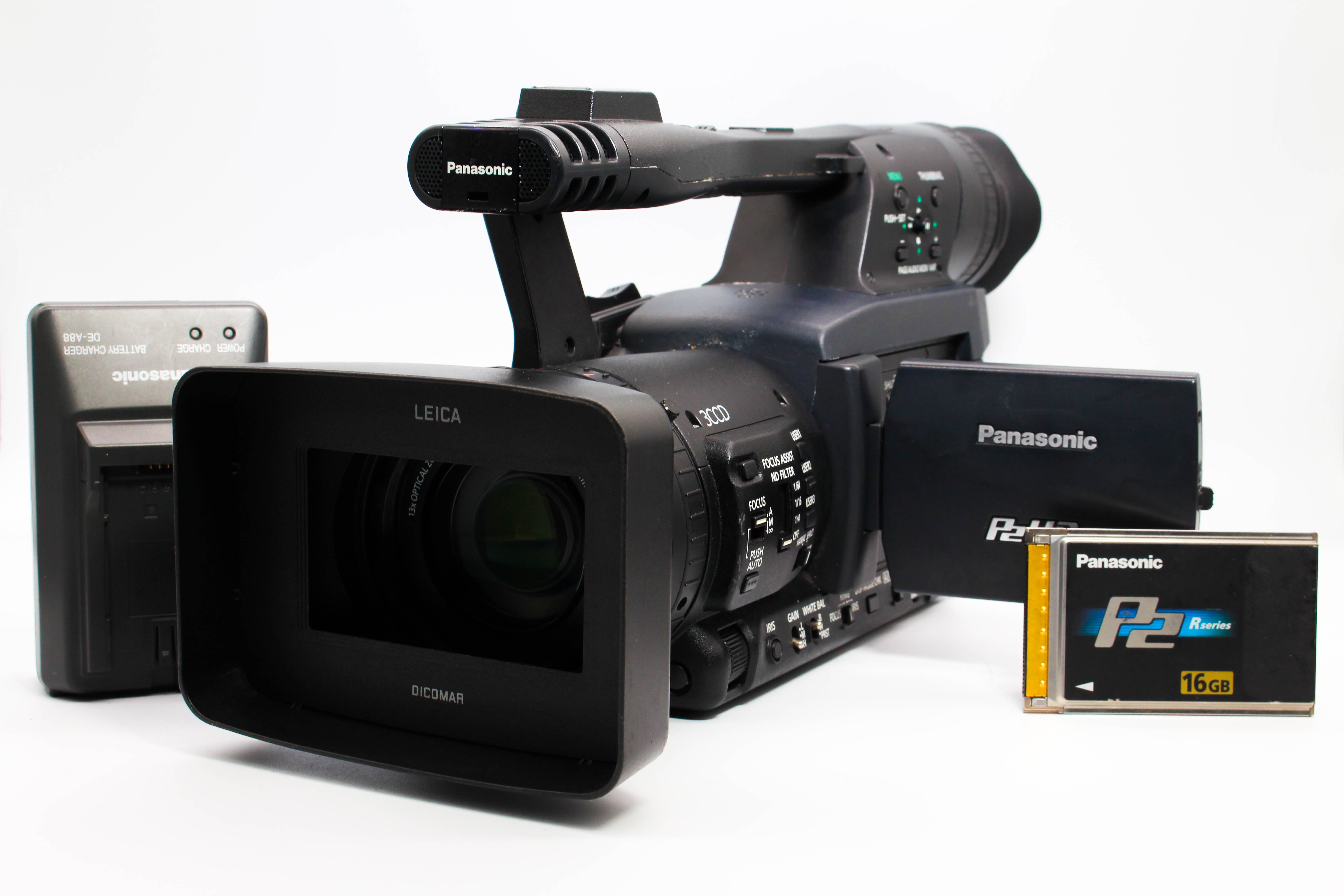 Panasonic AG-HPX170P NTSC P2 Card Digital Video Camcorder Camera - Tested Bundle Good
