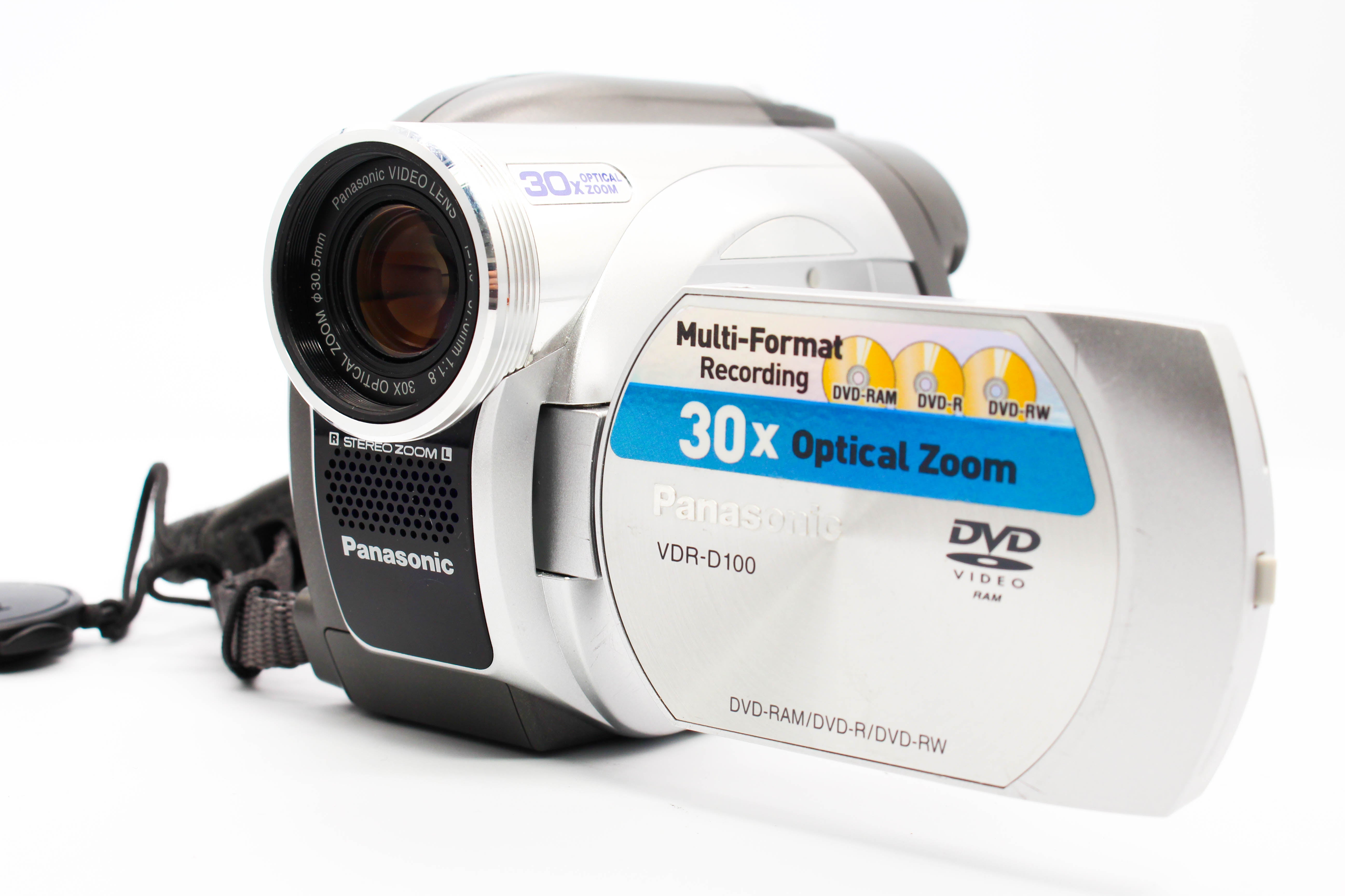 Panasonic VDR-D100 DVD Retro Video Handycam Camcorder Camera - Tested Bundle Excellent