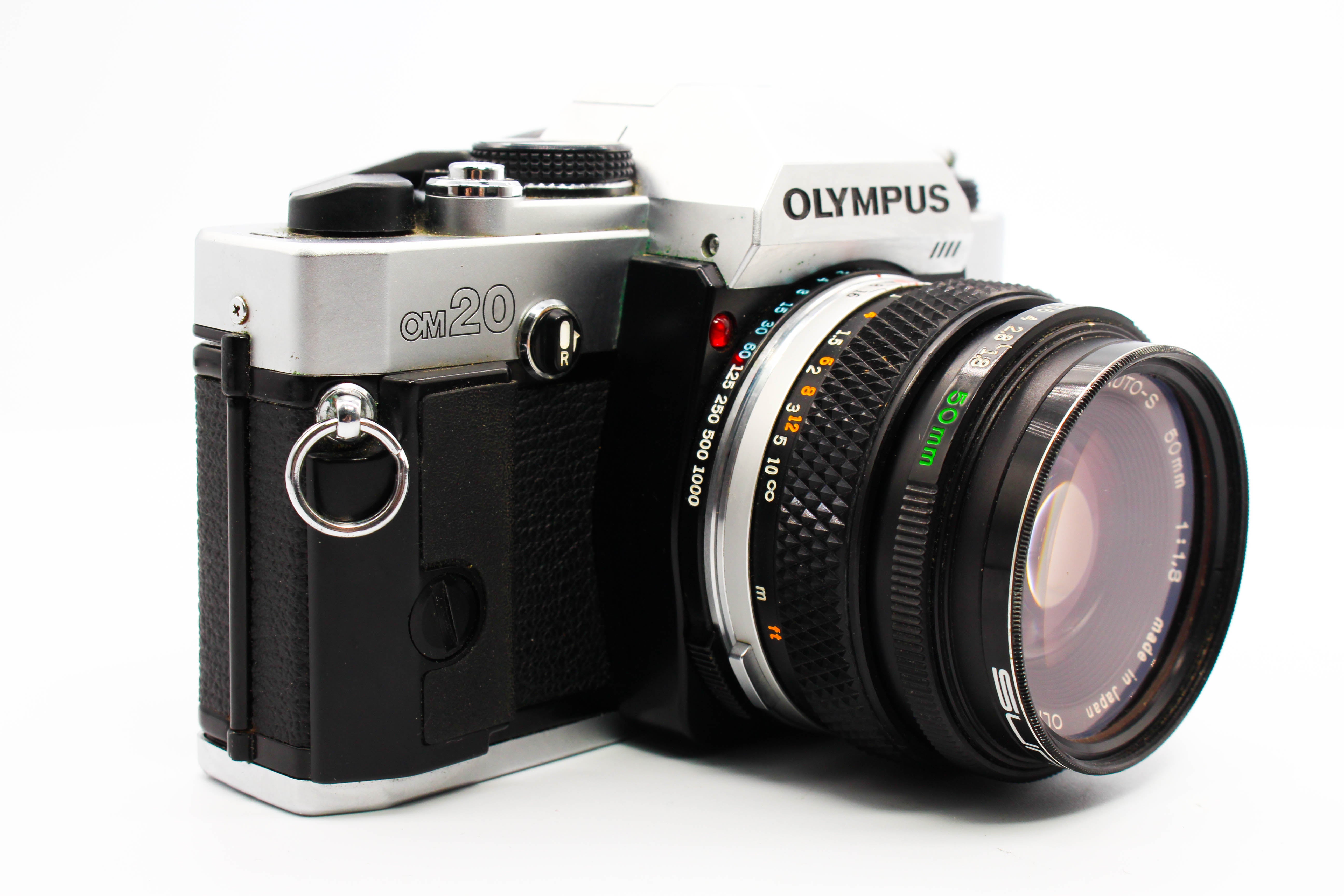Olympus OM20 SLR 35mm Film Camera With 50mm f/1.8mm Lens - Tested Bundle Good