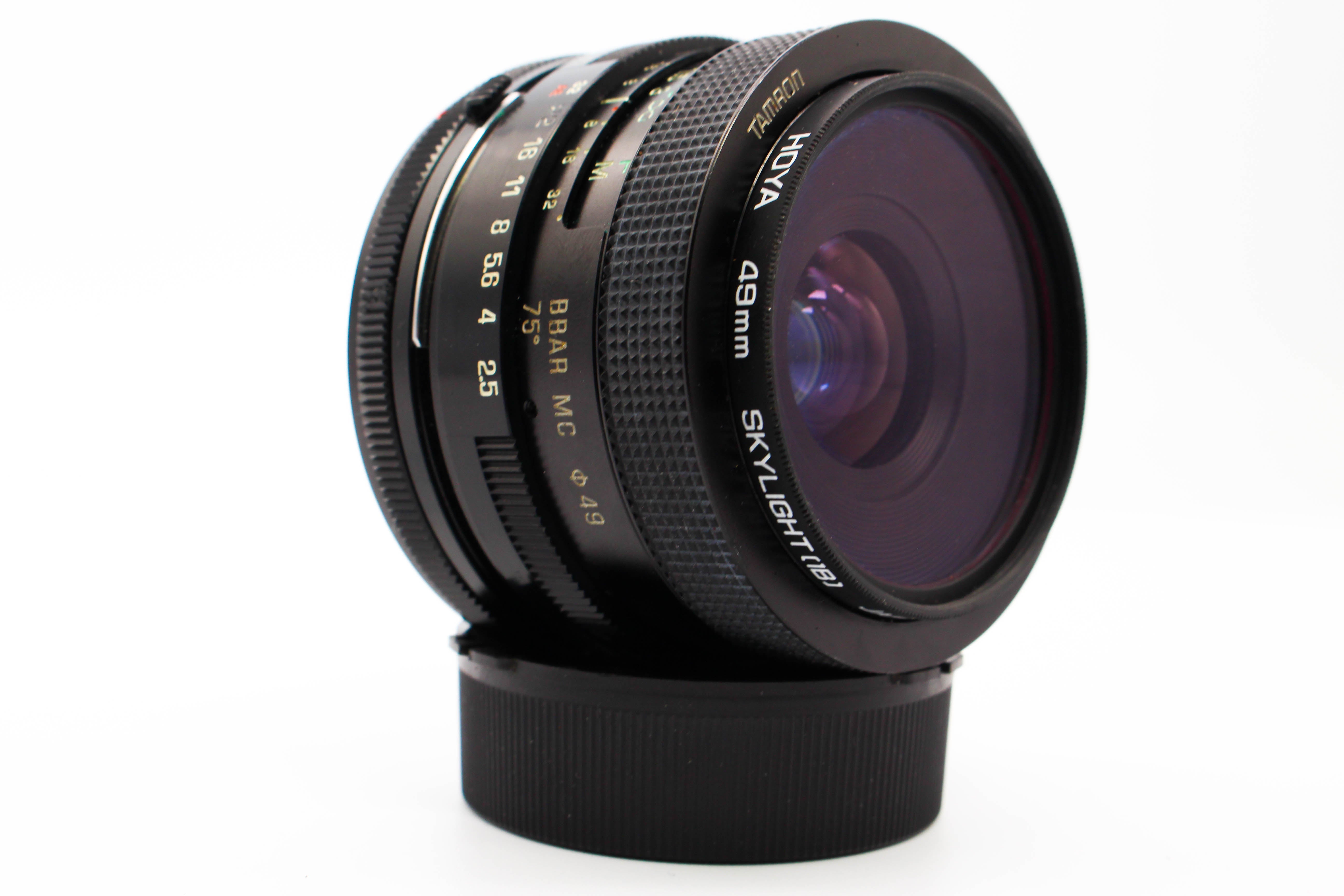 Tamron 28mm f/2.5 Adaptall-2 Lens Canon FD Mount SLR Wide Angle Manual Focus Prime - Tested Bundle Excellent
