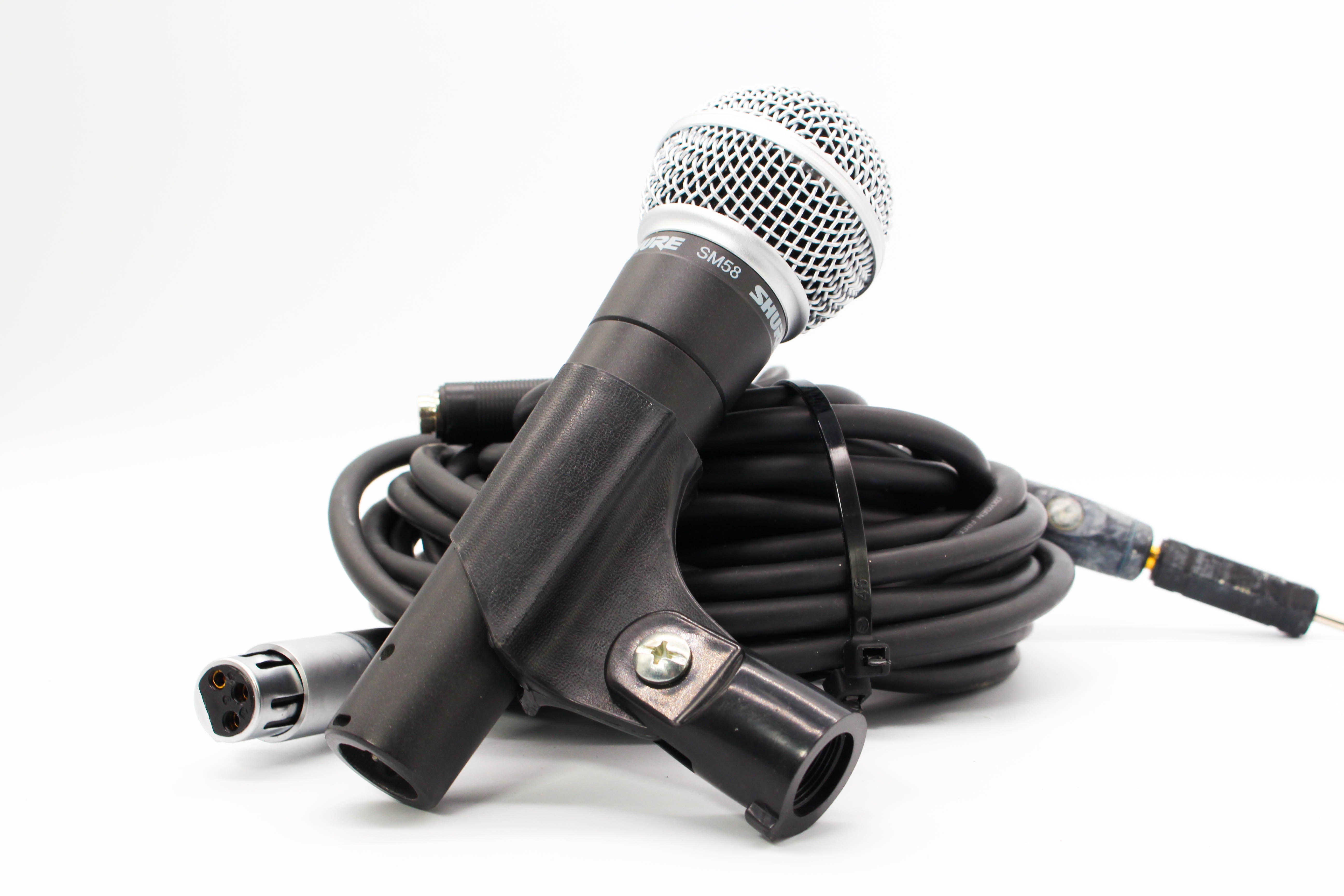 Shure SM58 Microphone Mic Dynamic Vocal Vintage - Tested Working Bundle Excellent