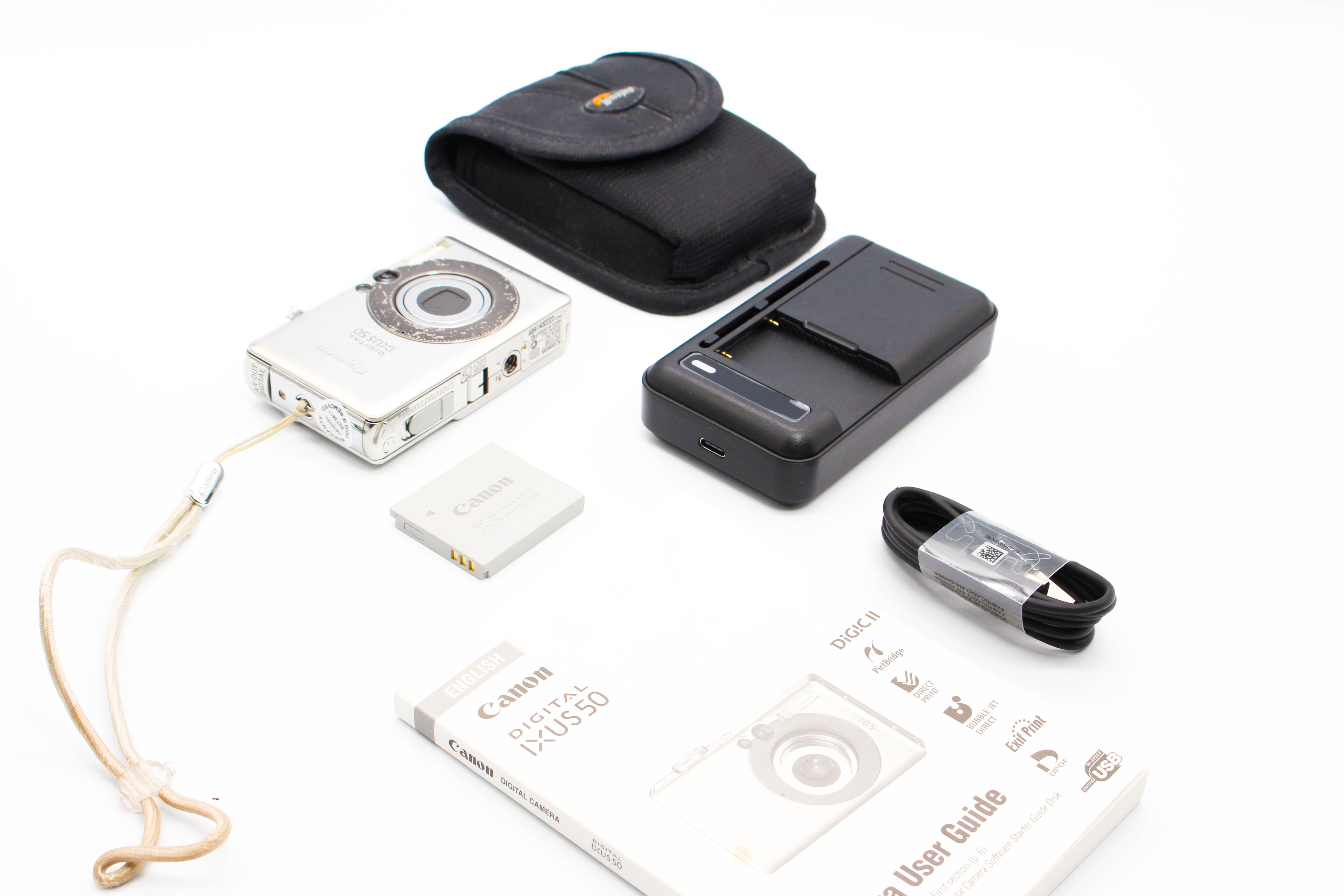 Canon Digital IXUS 50 PC1150 Digital Retro Photo Digital Camera Digicam - Tested Bundle Good