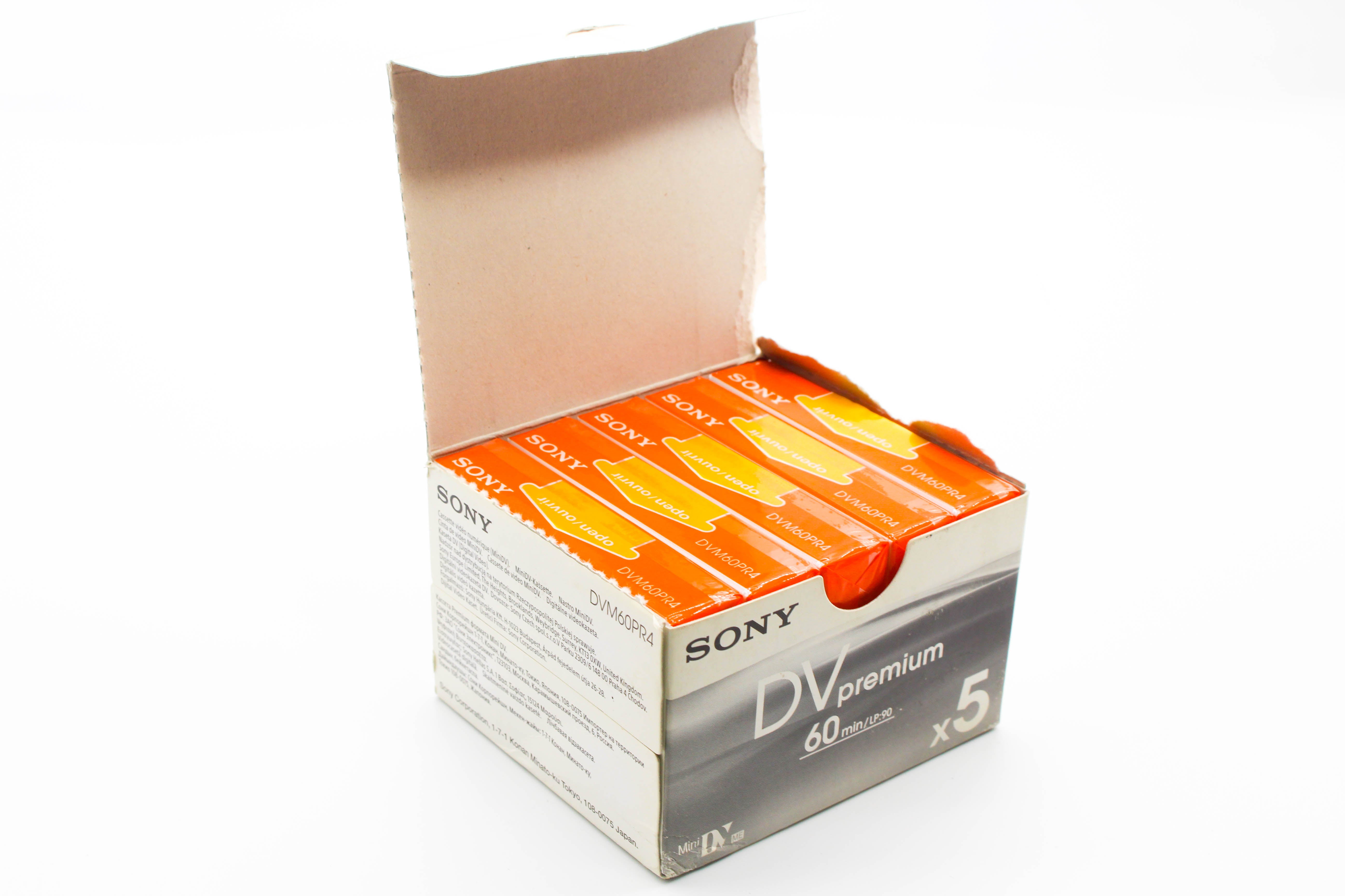 Sony DVM60PR4 MiniDV Premium Digital Video Cassette Tape 5 Pack - Brand New