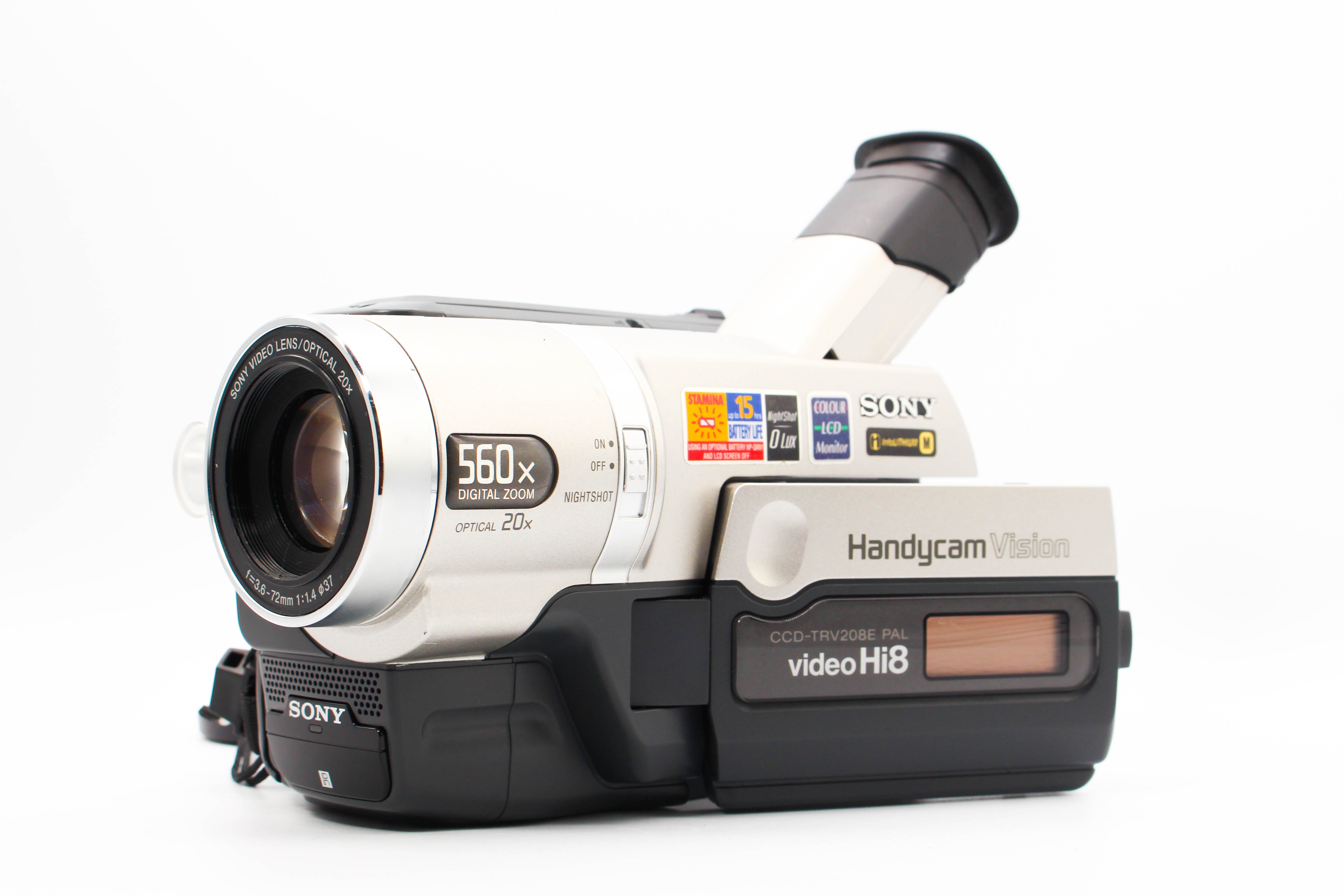 Sony CCD-TRV208E Hi8 Analog Camcorder Handycam Video Camera - Tested Bundle Good