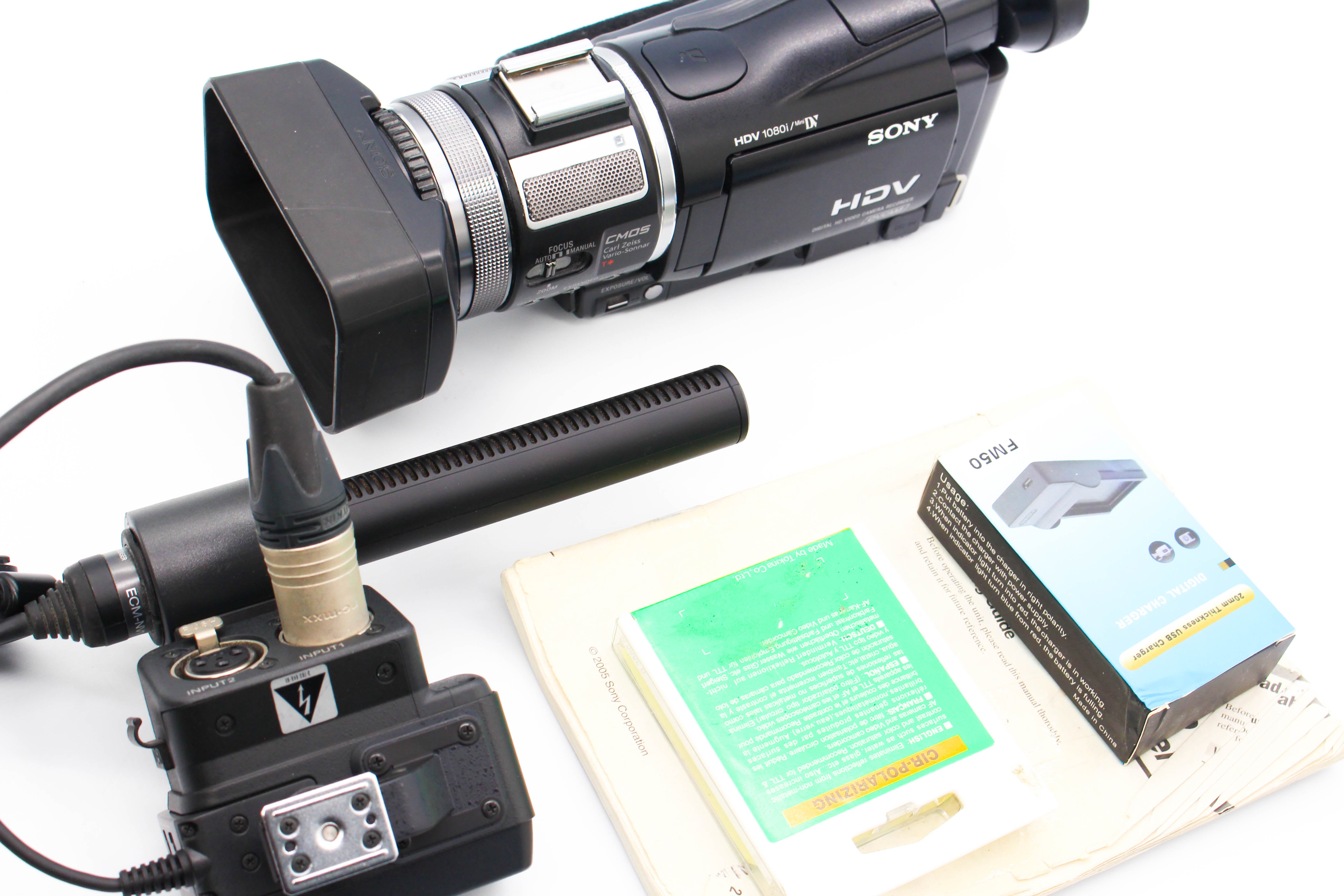 Sony HVR-A1E HDV 1080i MiniDV Handheld Digital Video Camera Camcorder - Tested Bundle Excellent