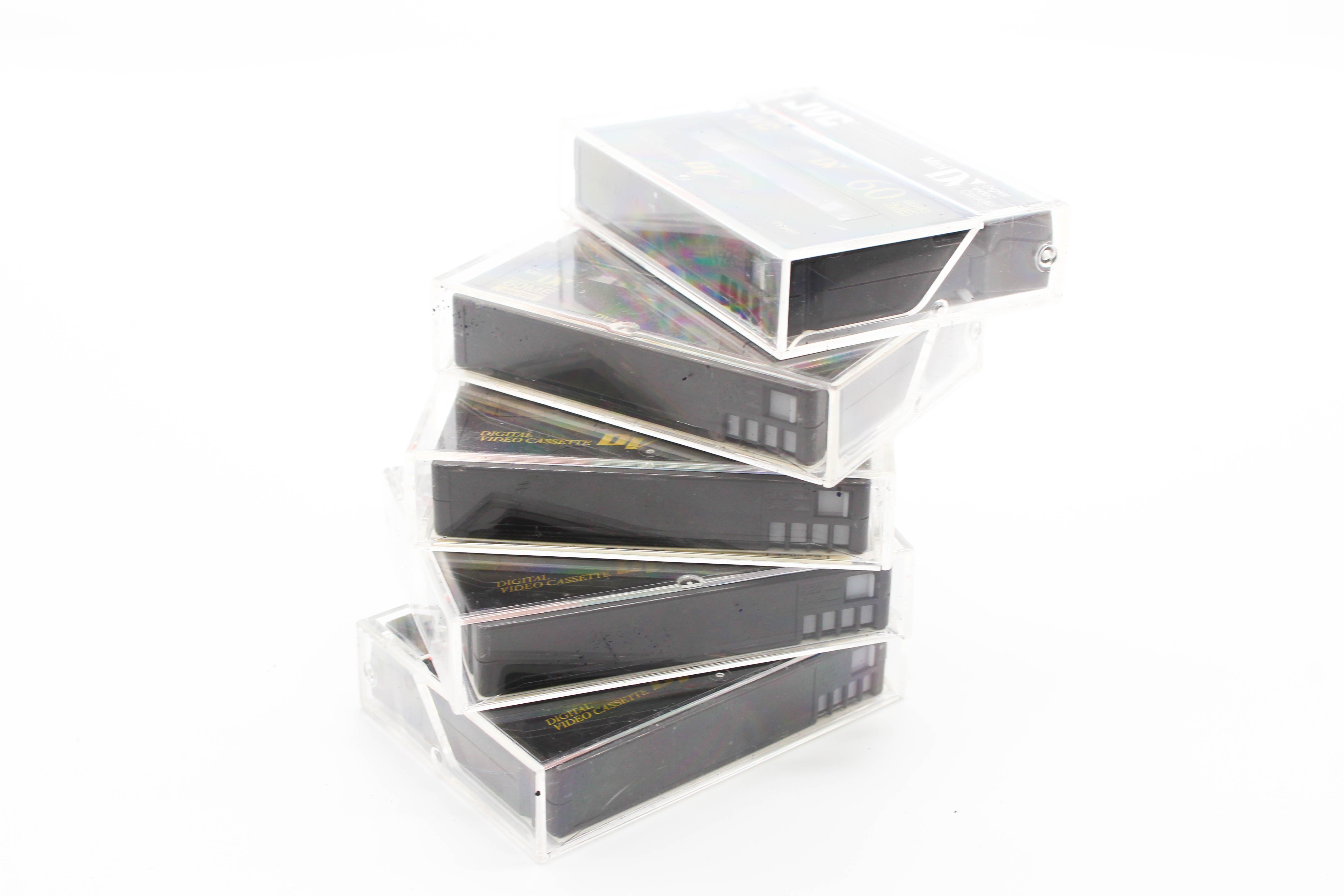 JVC DVM60 MiniDV Digital Video Cassette Tape 60/90 5 Pack - Tested Used