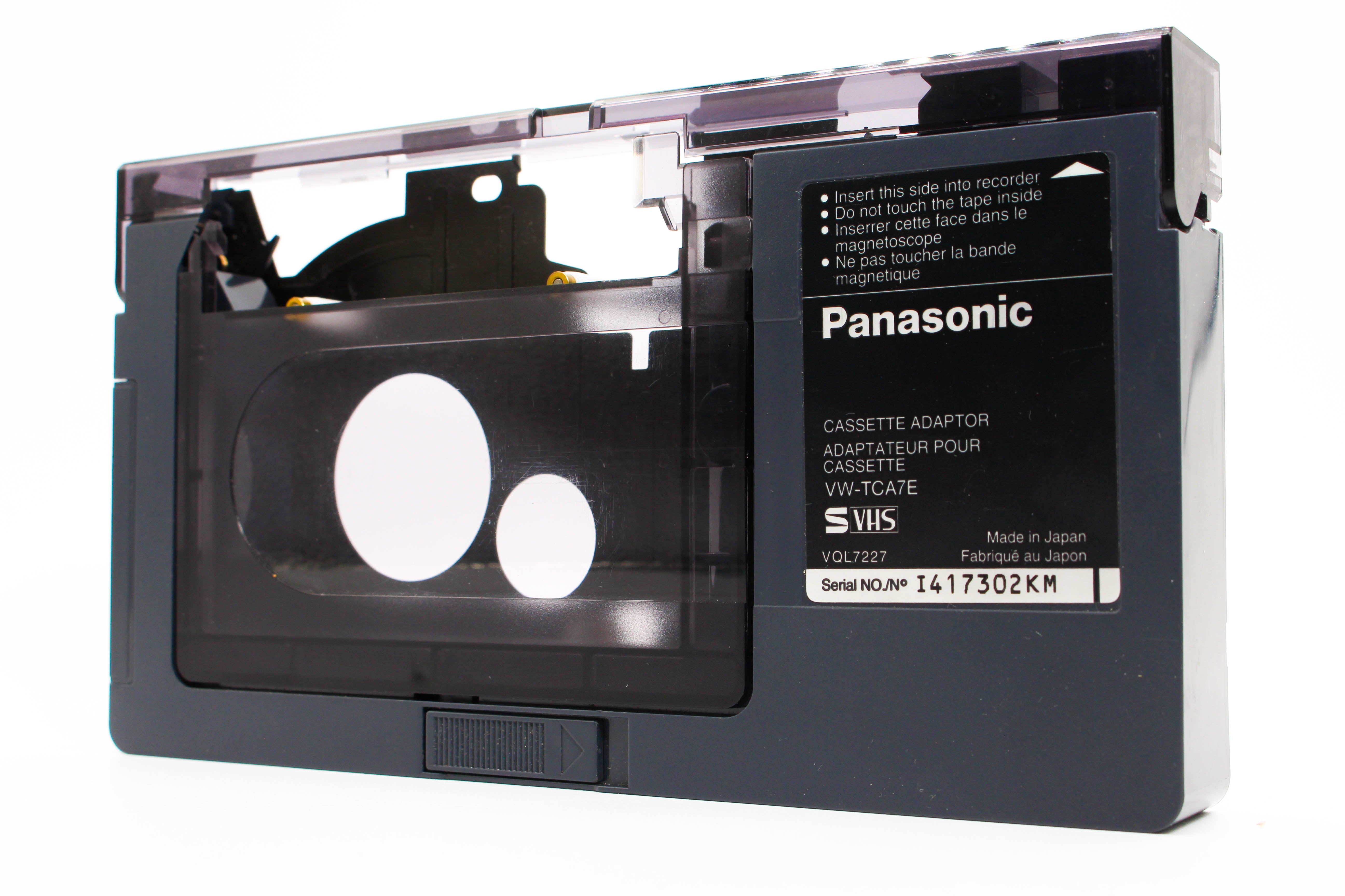 Panasonic VW-TCA7E Compact VHS-C to Full Size S VHS Tape Cassette Adapter - Tested Good