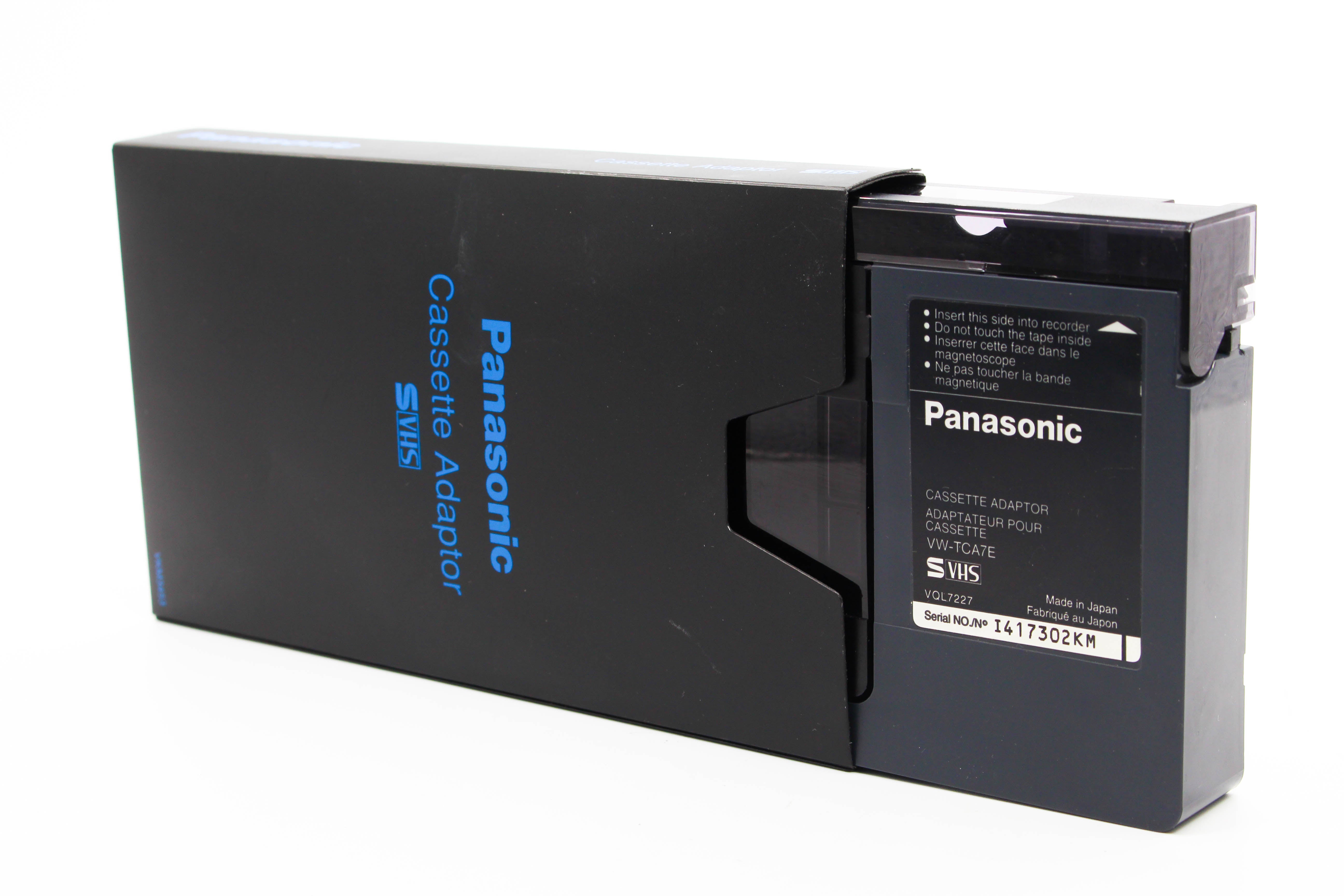 Panasonic VW-TCA7E Compact VHS-C to Full Size S VHS Tape Cassette Adapter - Tested Good