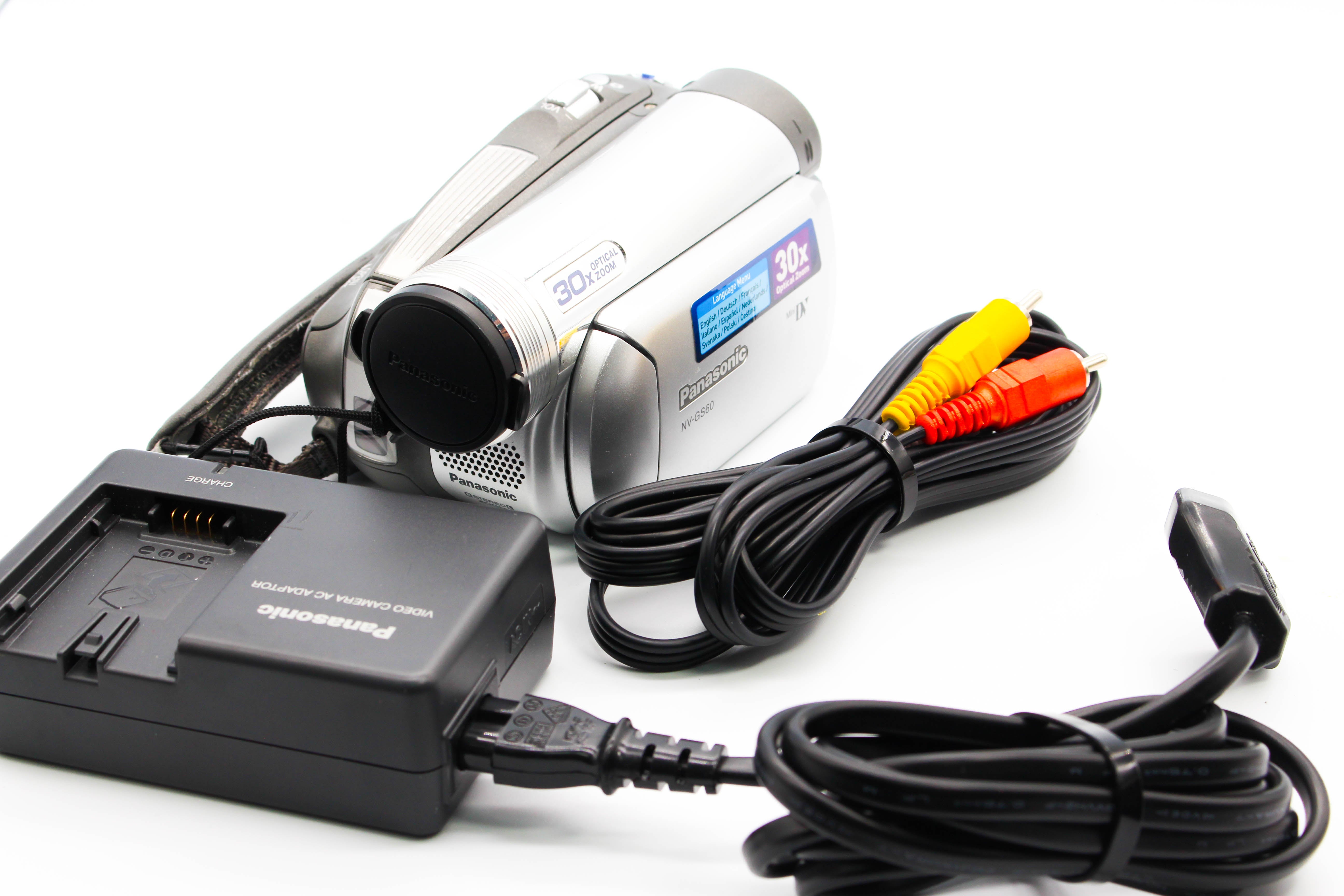 Panasonic NV-GS60EG-S MiniDV Handycam Camera Digital Video Camcorder - Tested Bundle Excellent