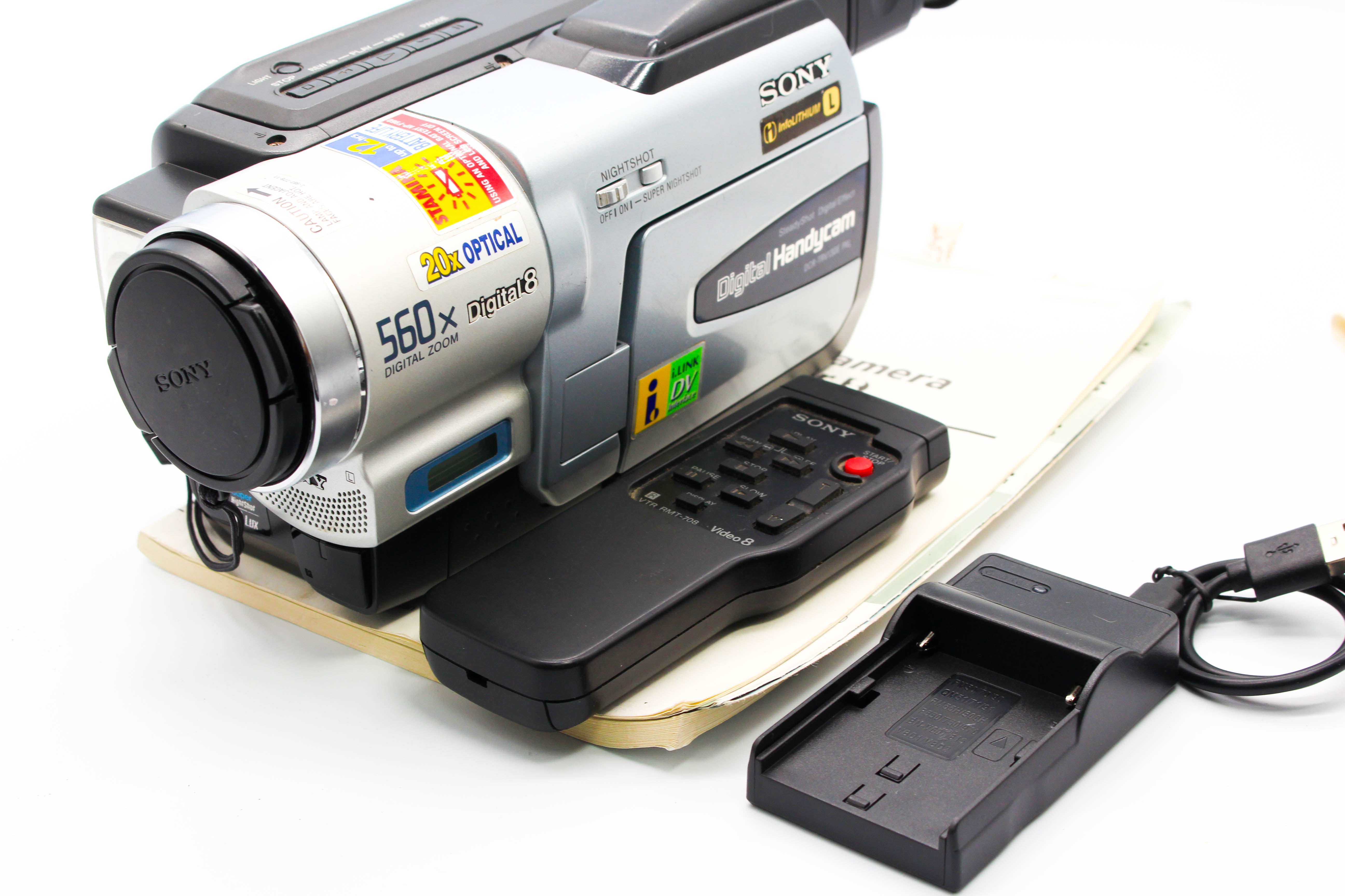 Sony DCR-TRV130E Digital8 8mm Handycam Camera Digital Video Camcorder - Tested Bundle Excellent