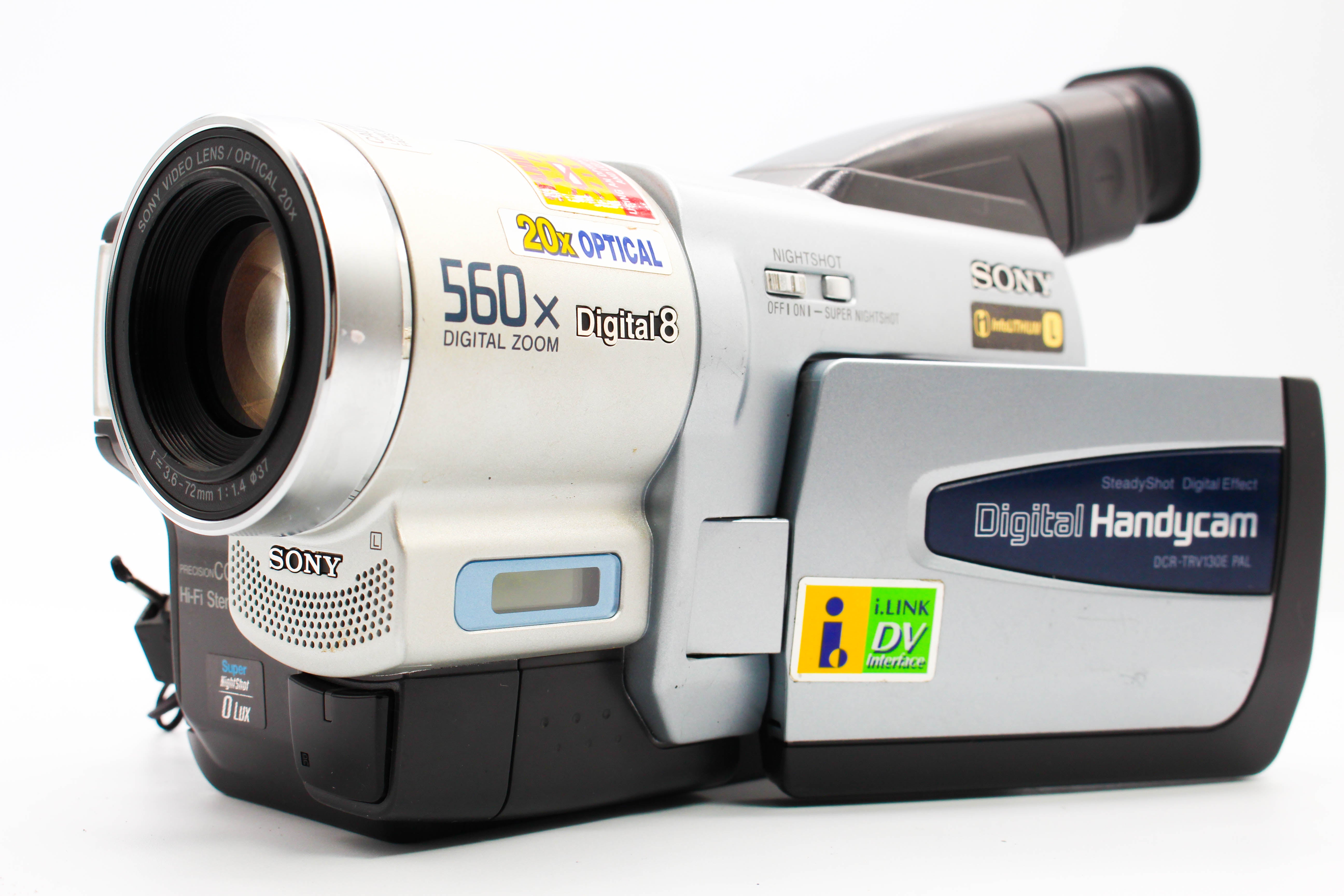 Sony DCR-TRV130E Digital8 8mm Handycam Camera Digital Video Camcorder - Tested Bundle Excellent