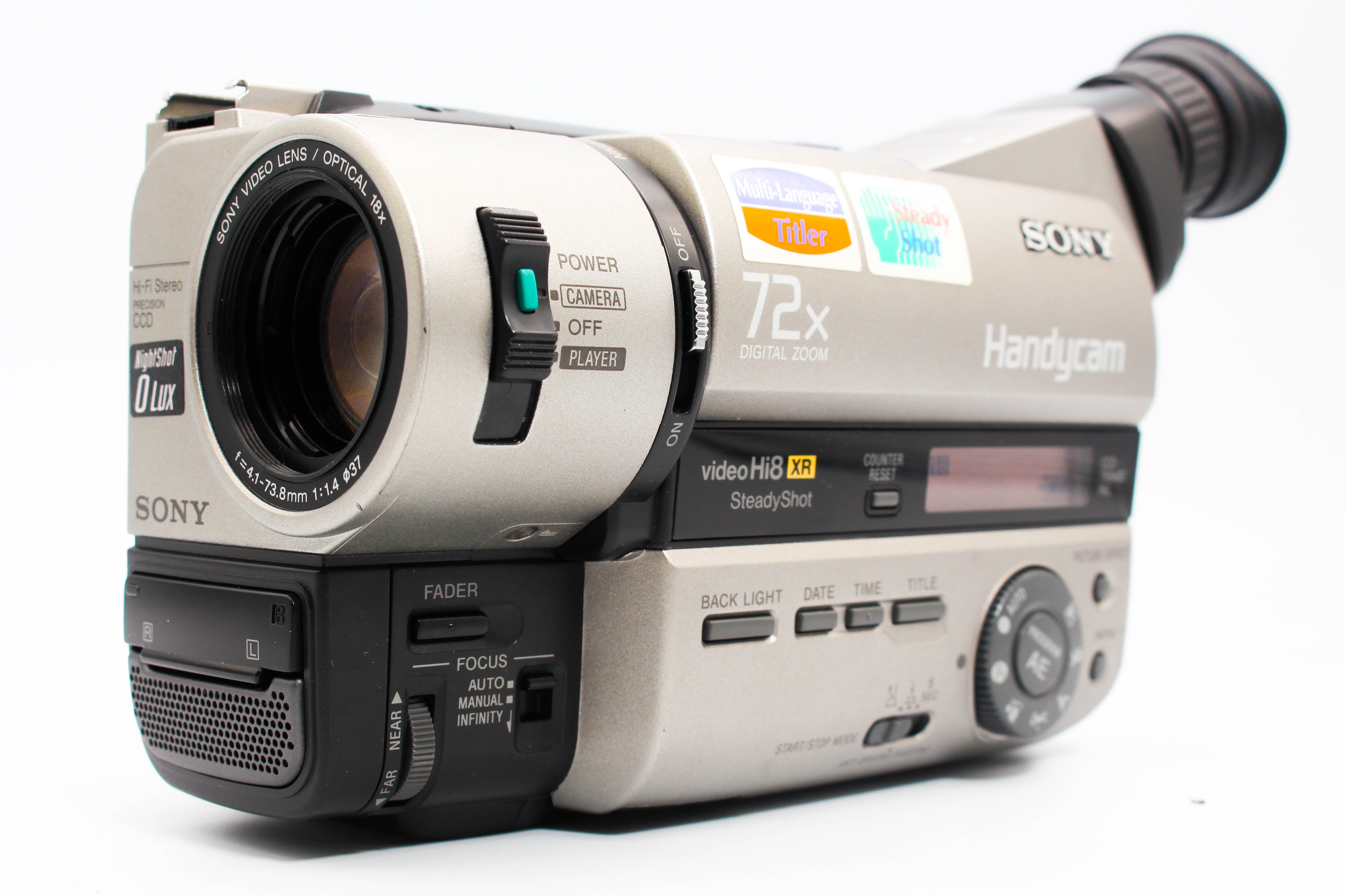 Sony CCD-TR840E Hi8 Video8 8mm Handycam Camera Analog Video Camcorder - Tested Bundle Excellent