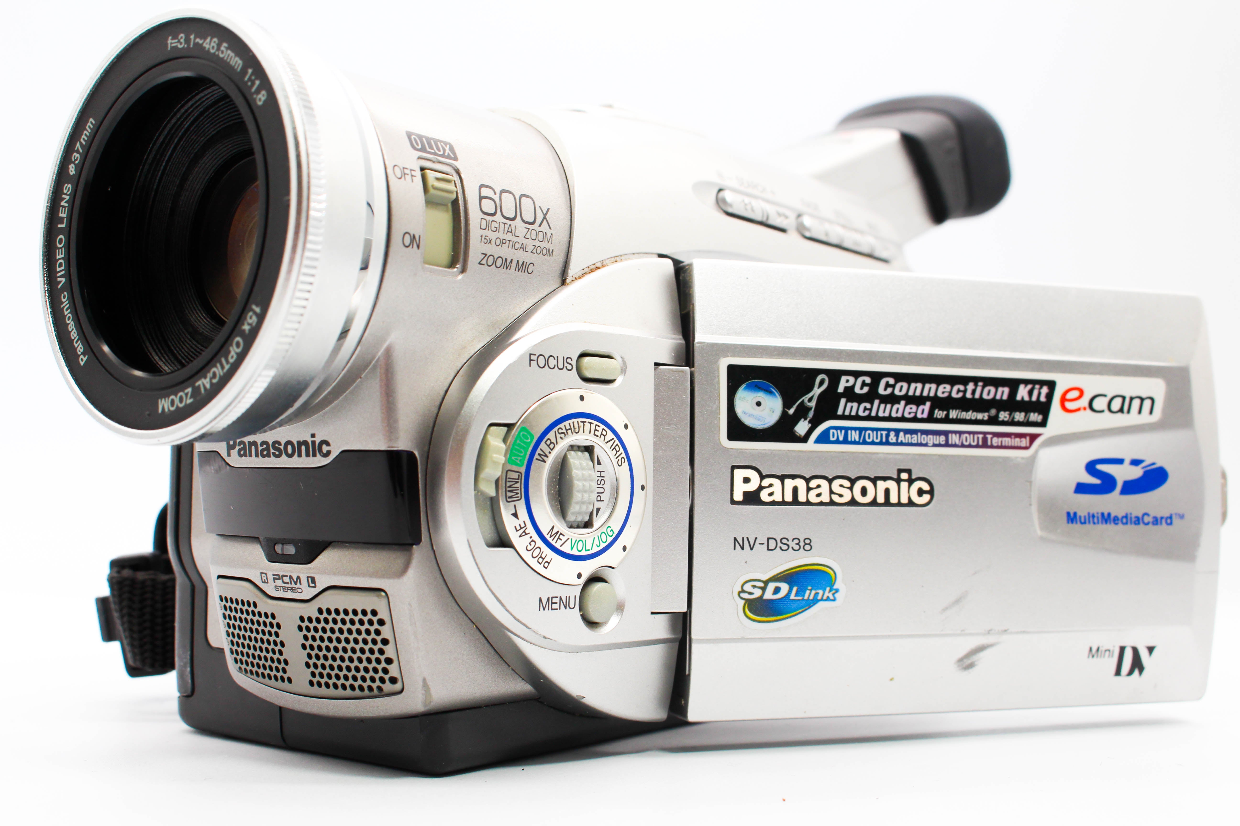 Panasonic NV-DS38B MiniDV Video Handycam Camcorder Camera - Tested Bundle