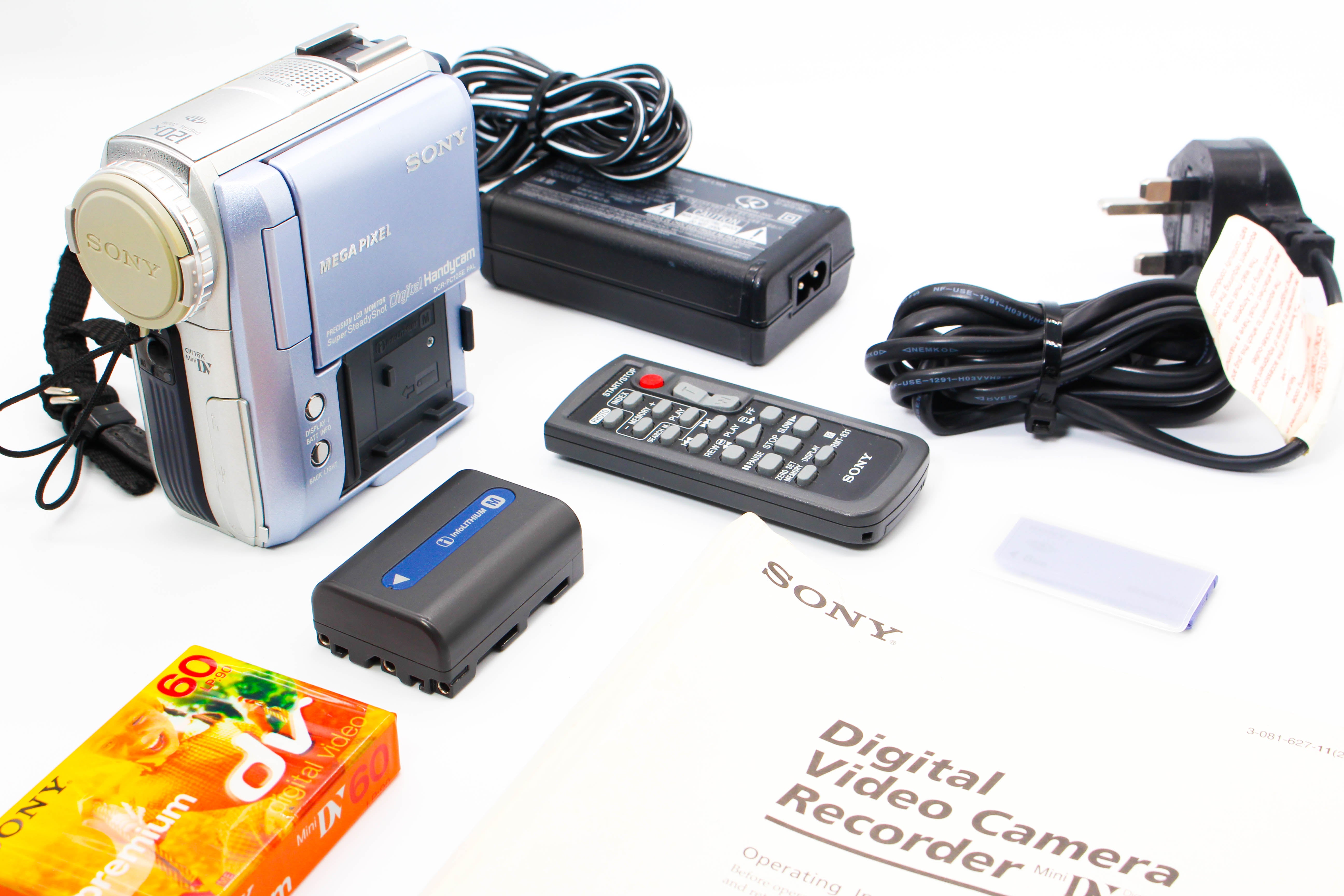 Sony DCR-PC105E MiniDV Handycam Tape Digital Video Camcorder - Tested Bundle Excellent