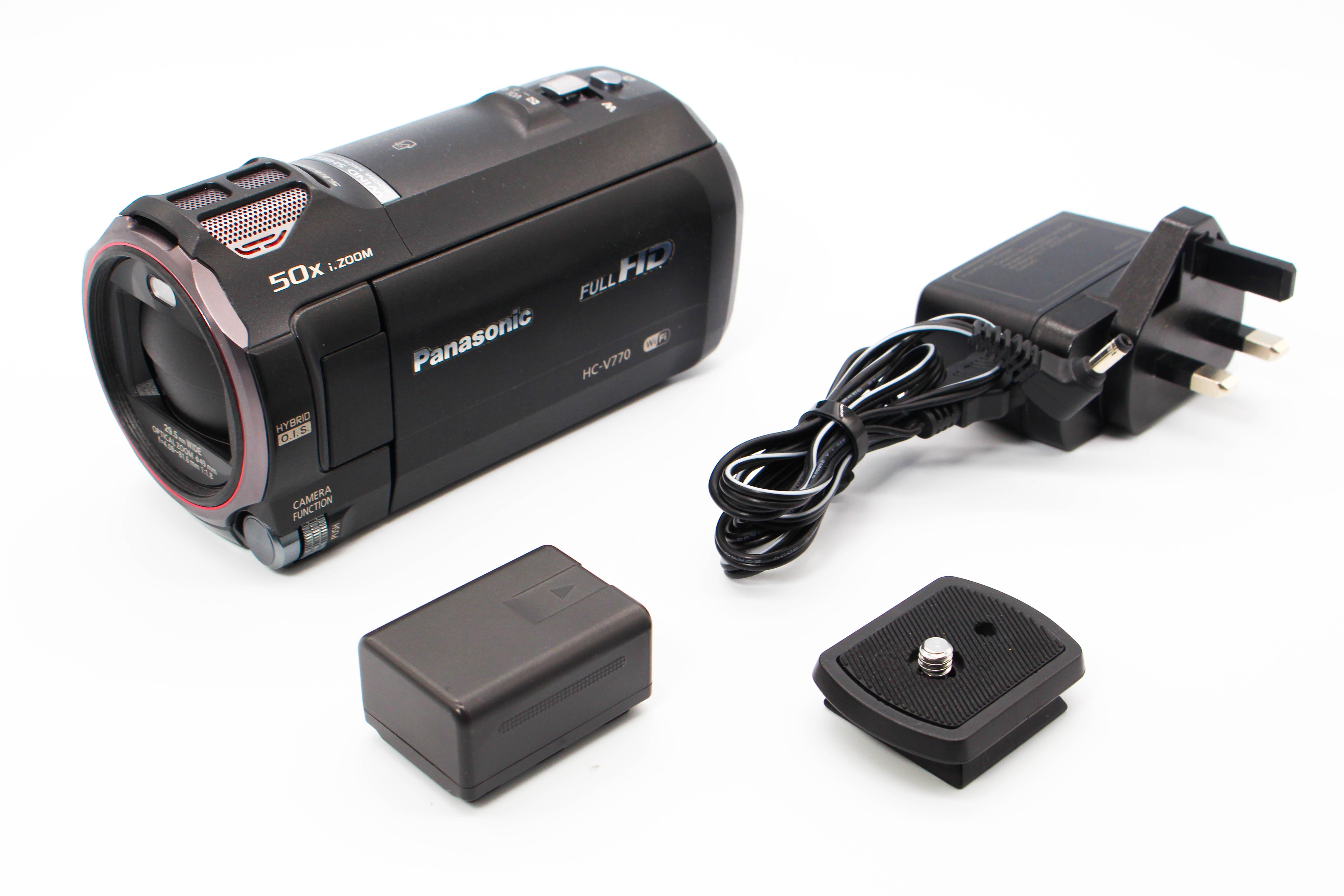 Panasonic HC-V770 HD SD Card Digital Video Camcorder - Tested Bundle Excellent