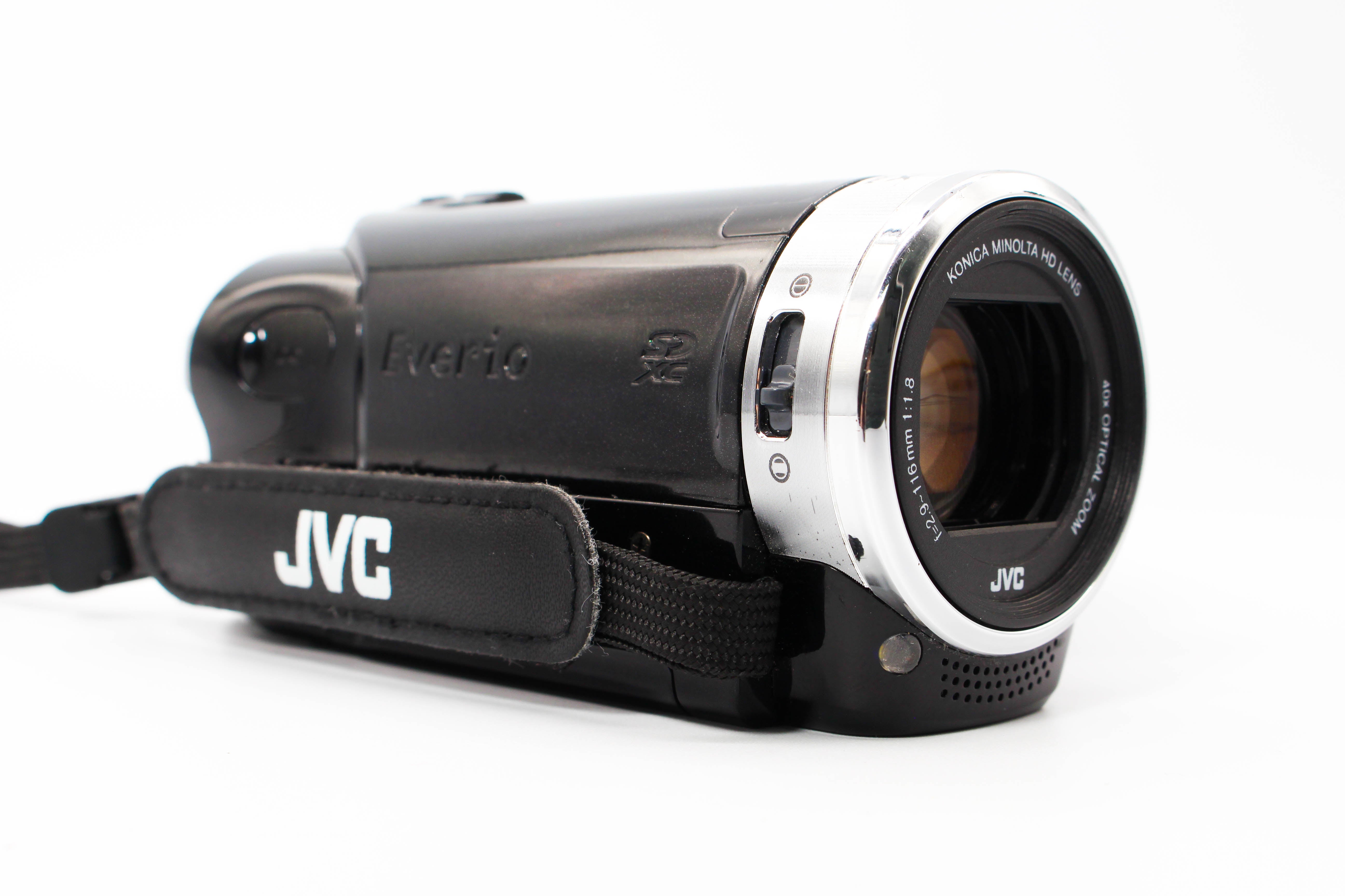 JVC Everio GZ-E205BEK HD SD Card Digital Video Camcorder - Tested Bundle Excellent