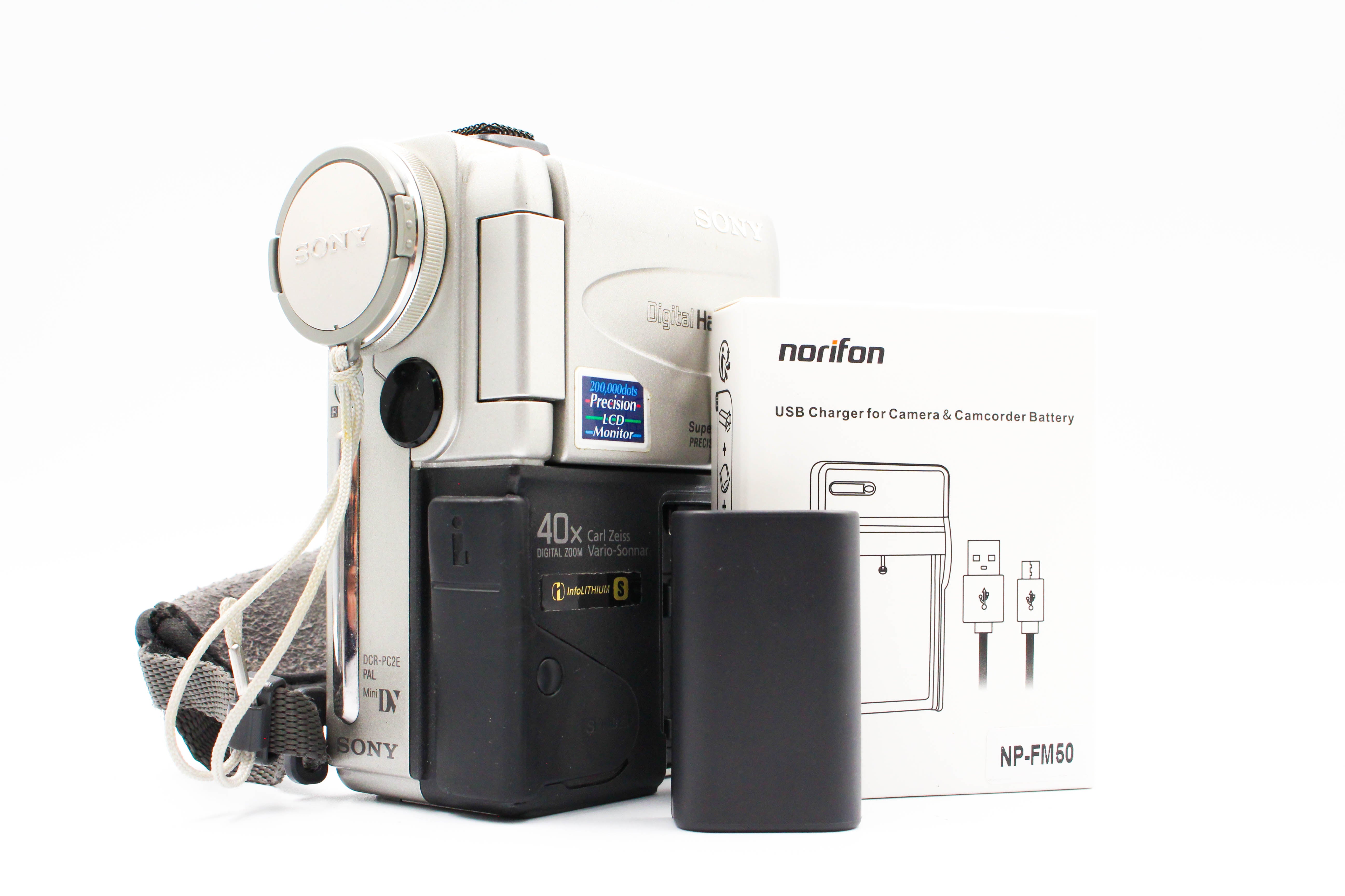 Sony DCR-PC2E MiniDV Handycam Digital Video Camera Camcorder - Tested Bundle