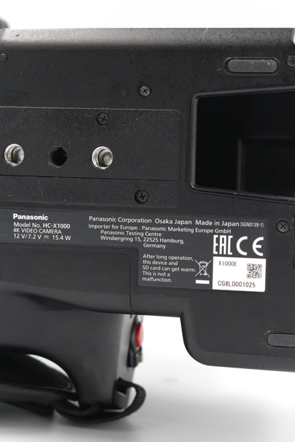 Panasonic HC-X1000 4K Camcorder