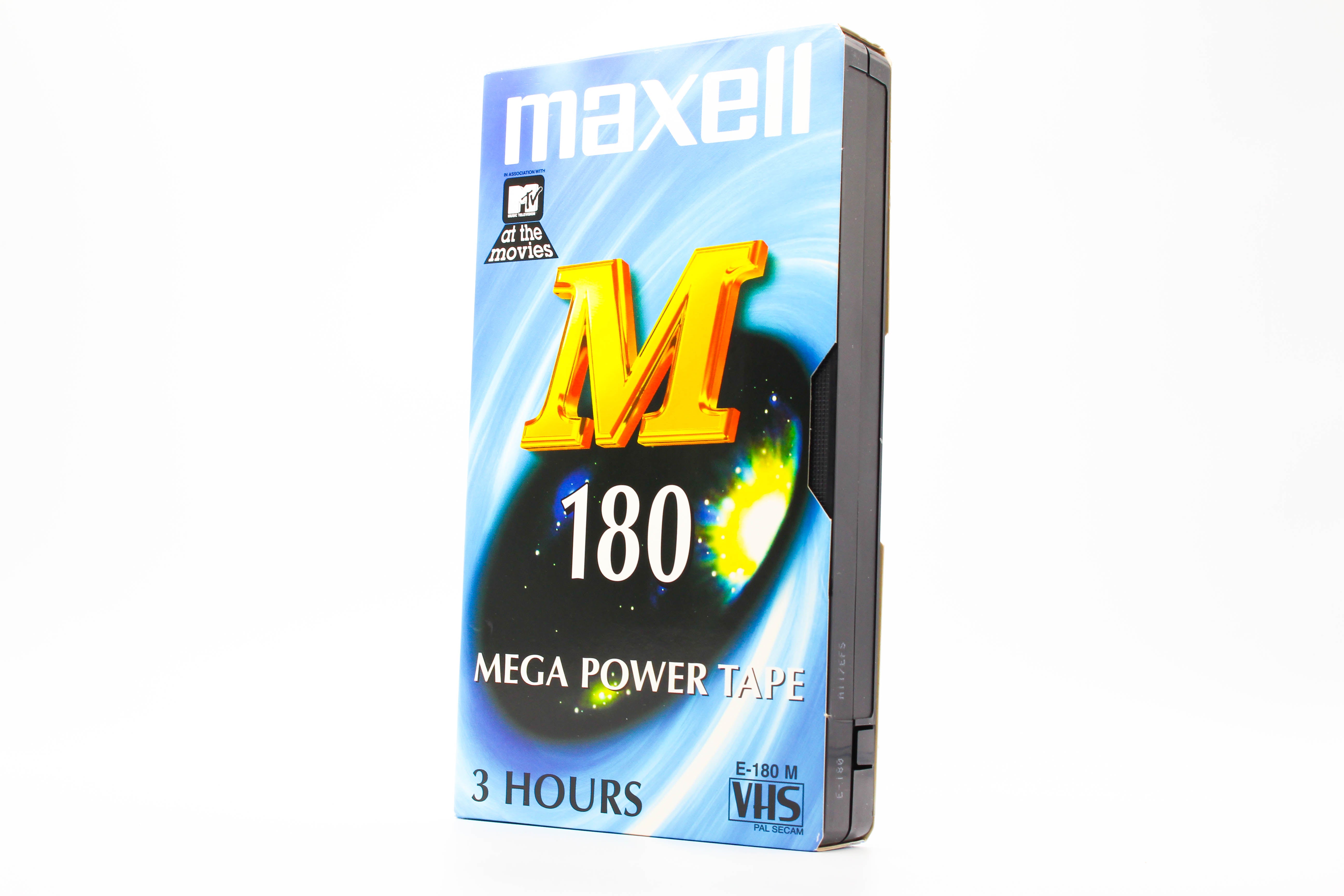 Maxell E180-M VHS Tape 3 Hour Mega Power Tape - New Sealed