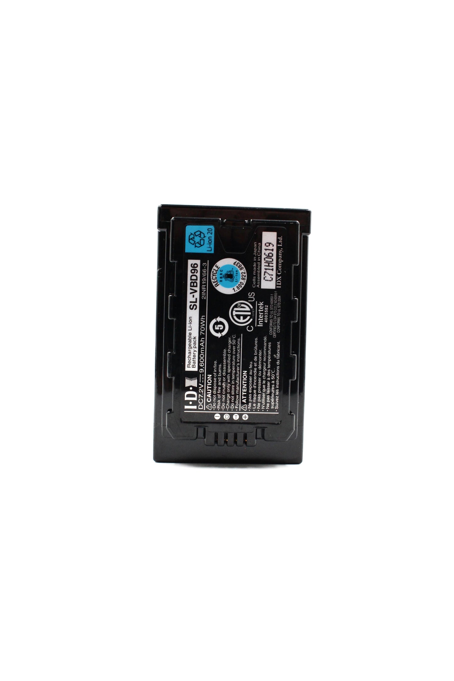 IDX Panasonic SL-VBD96 Replacement Battery Unit 9600 mAh 7.2V with X Tap and USB