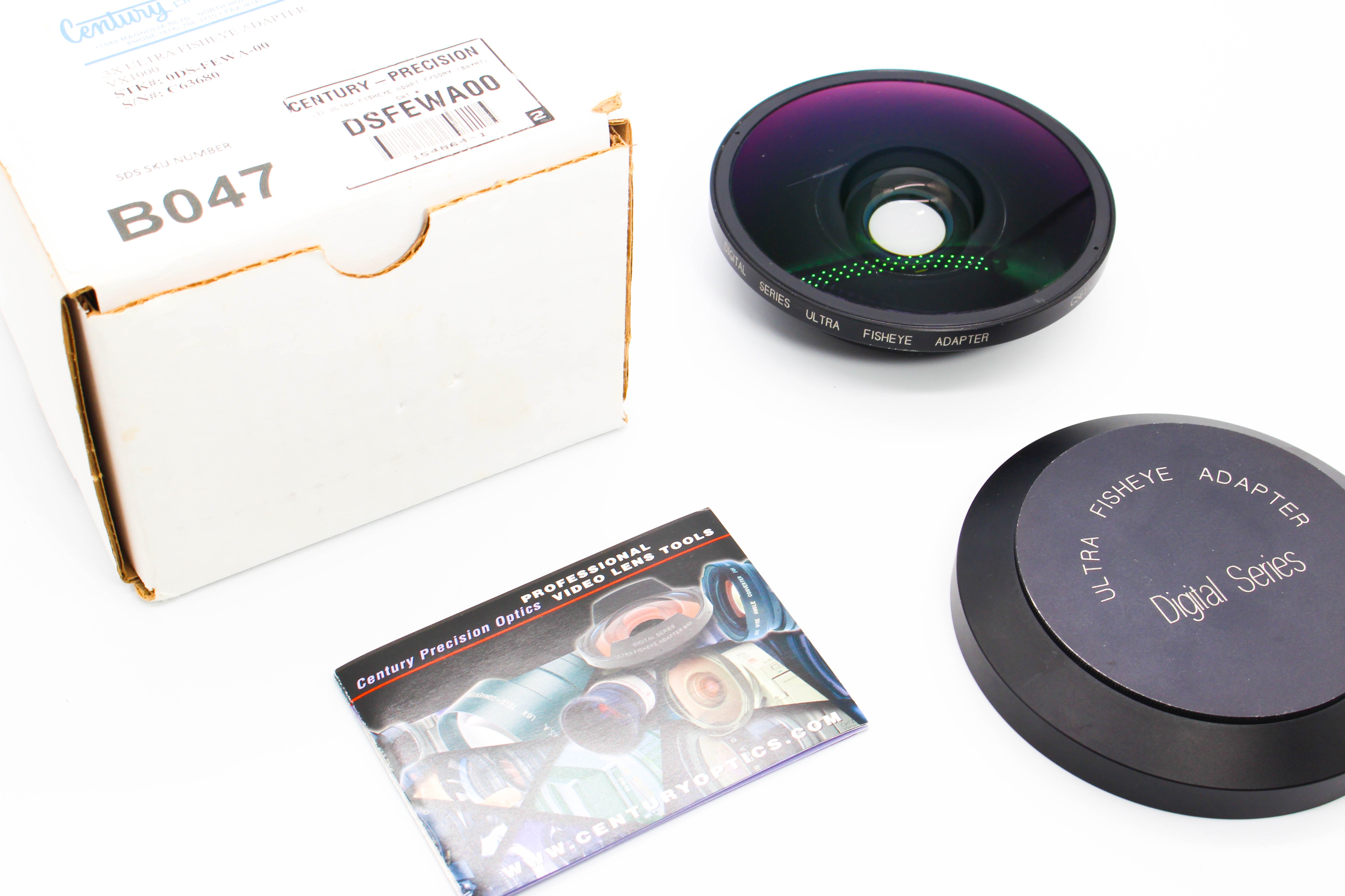 Century Optics MK1 0.3X 58mm Screw Mount Fisheye Lens For Camcorders - Very Rare