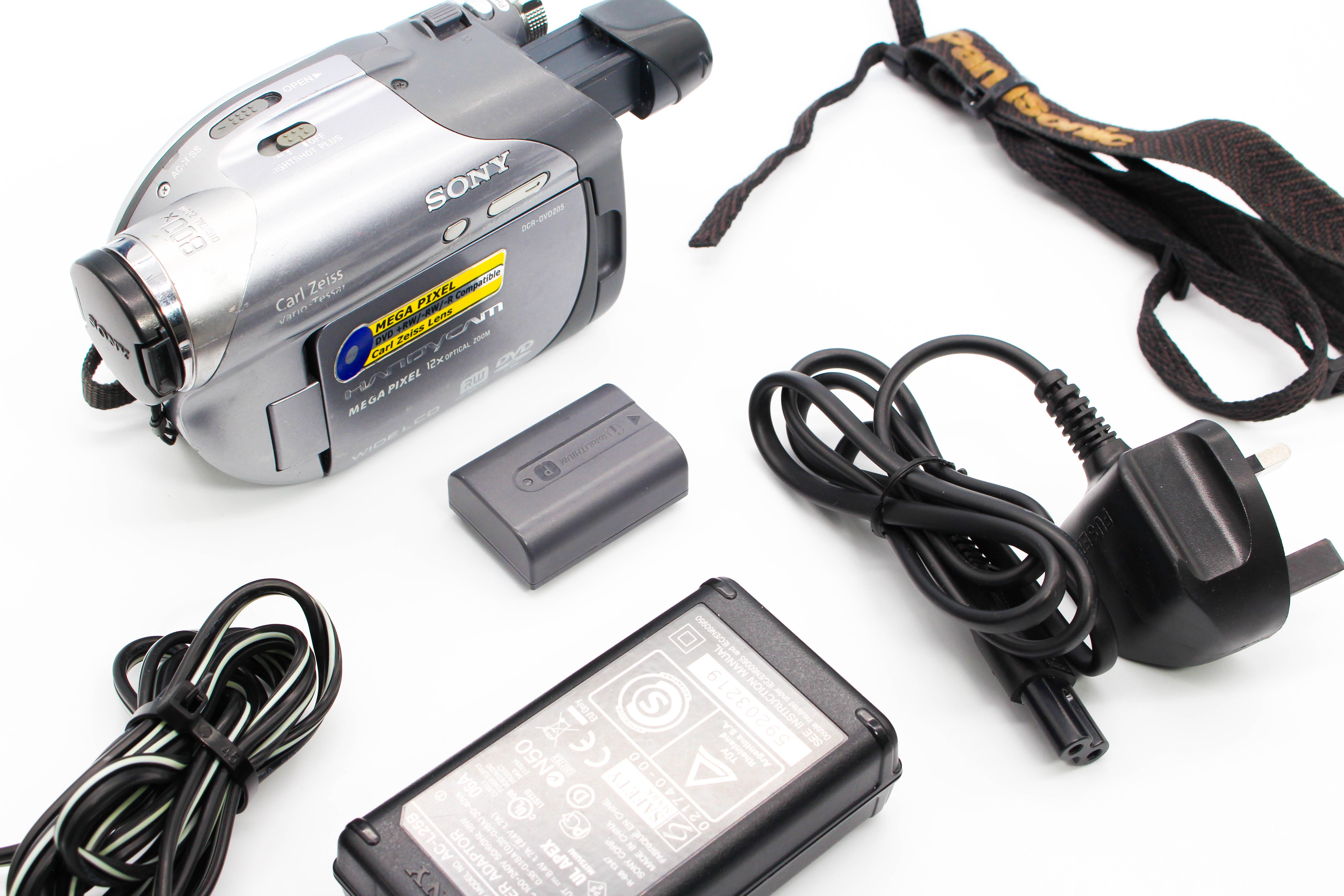 Sony DCR-DVD205E DVD Retro Handycam Camcorder Camera - Tested Bundle Good