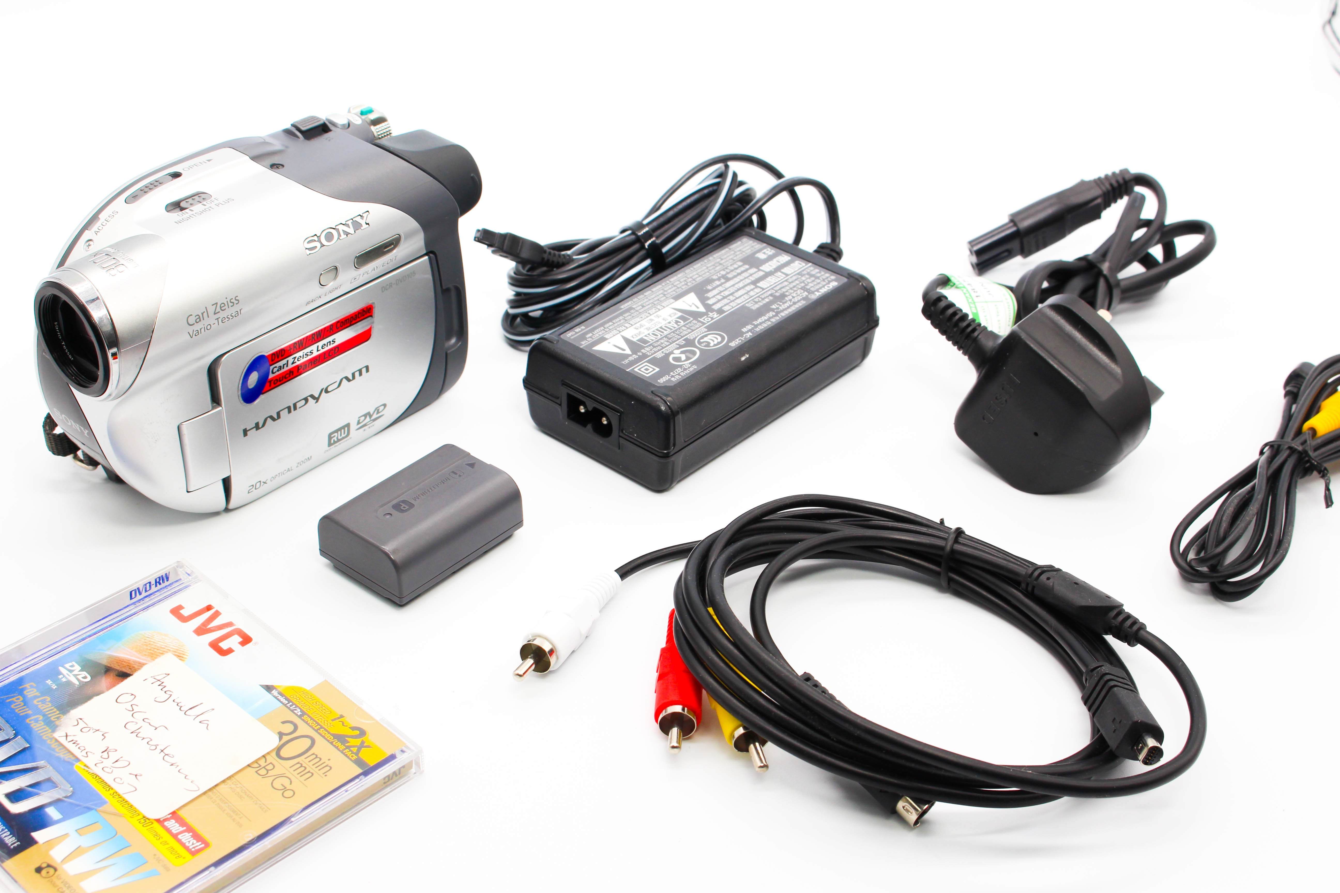 Sony DCR-DVD105E DVD Retro Video Handycam Camcorder Camera - Tested Bundle Excellent