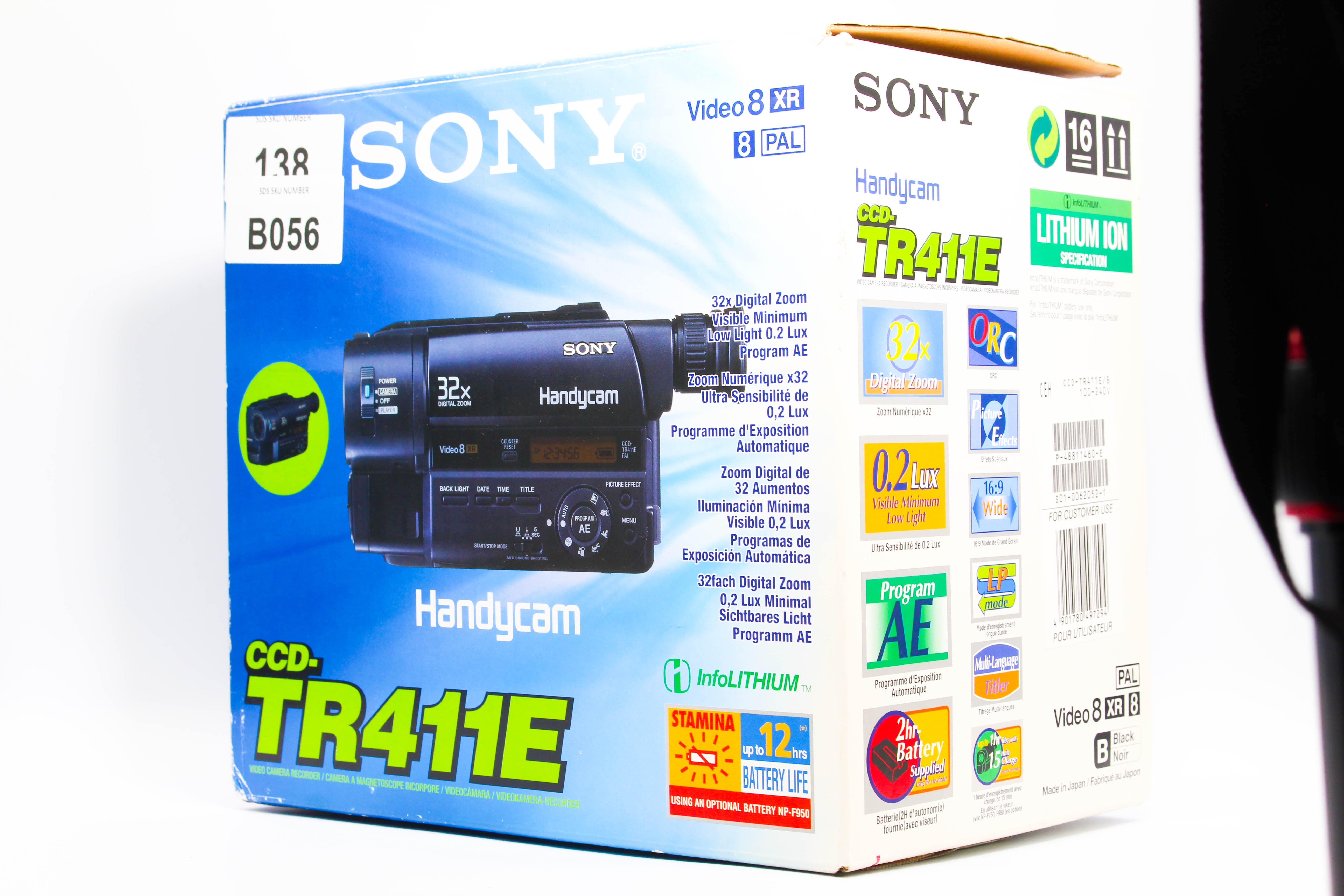 Sony CCD-TR411E Video8 8mm Handycam Camcorder Camera - Tested Bundle Excellent
