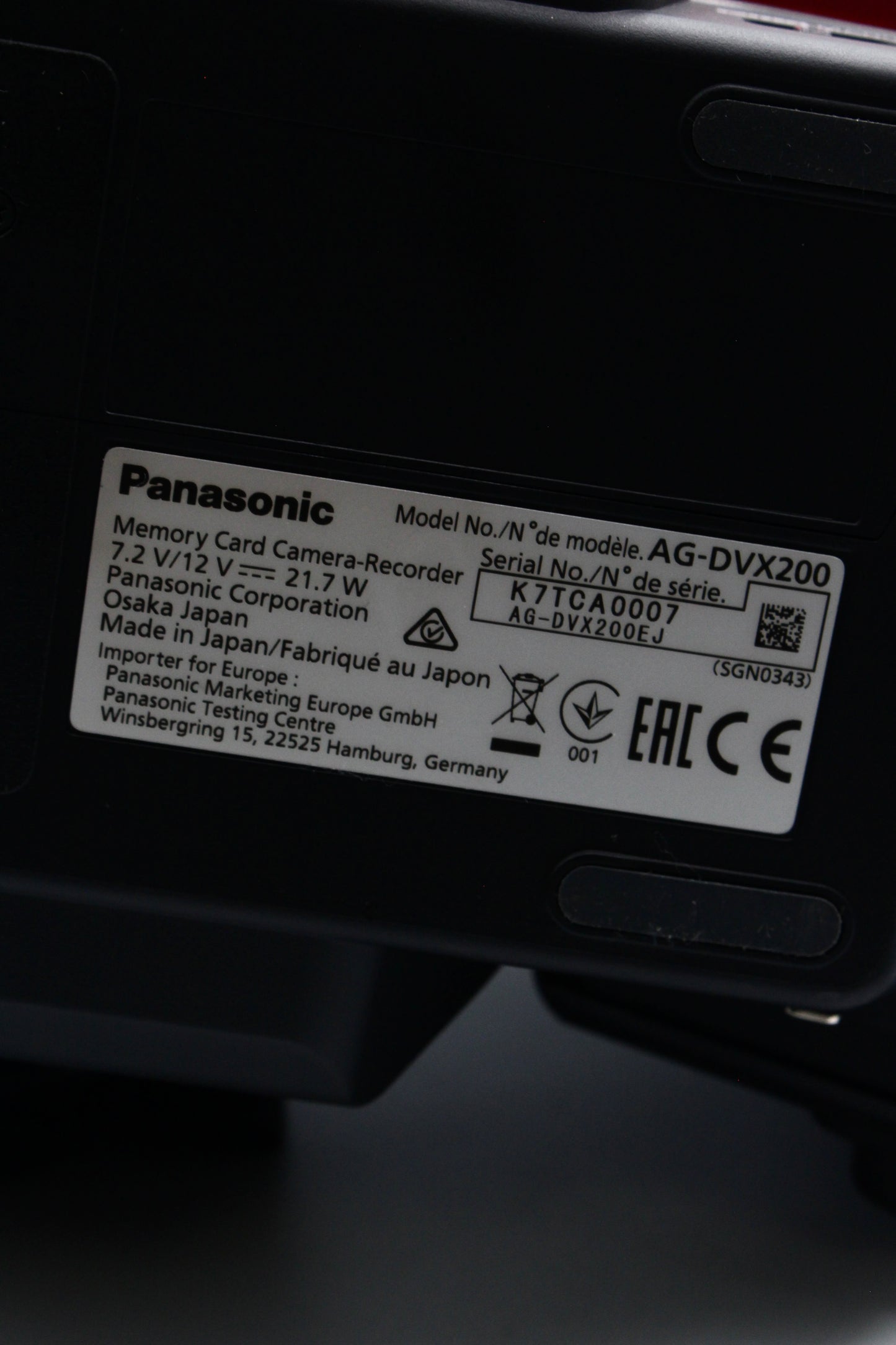 Panasonic AG-DVX200 4K Digital Video Camera Camcorder Excellent