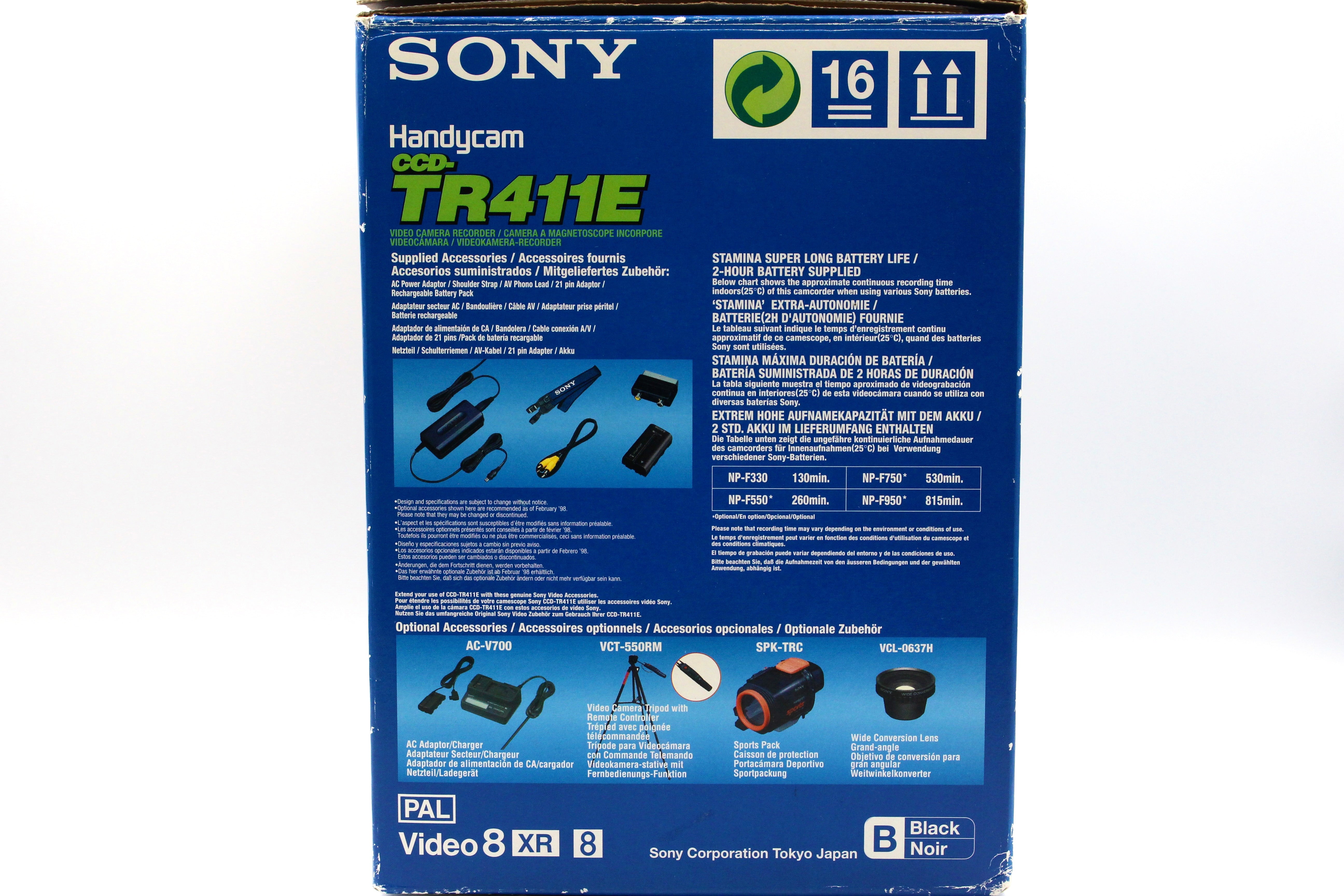 Sony CCD-TR411E Hi8 Video8 Analog Tape Video Camcorder Camera Handycam - Tested Bundle Excellent