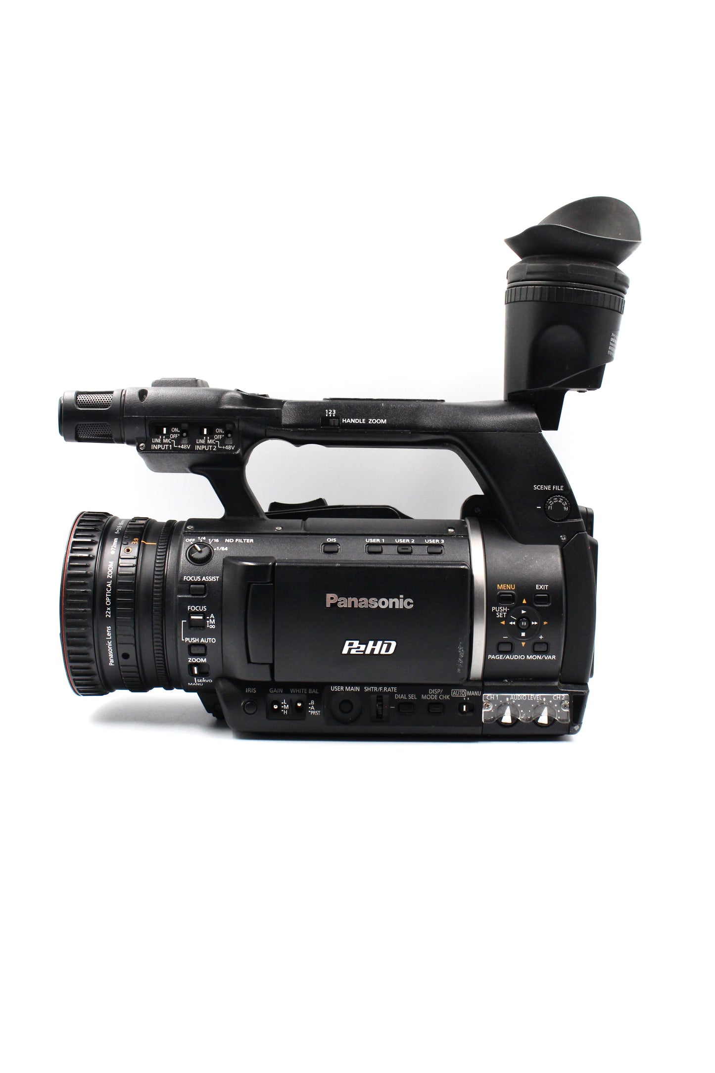 Panasonic AG-HPX250EJ HD Digital Video Camera Camcorder For Parts or Not Working