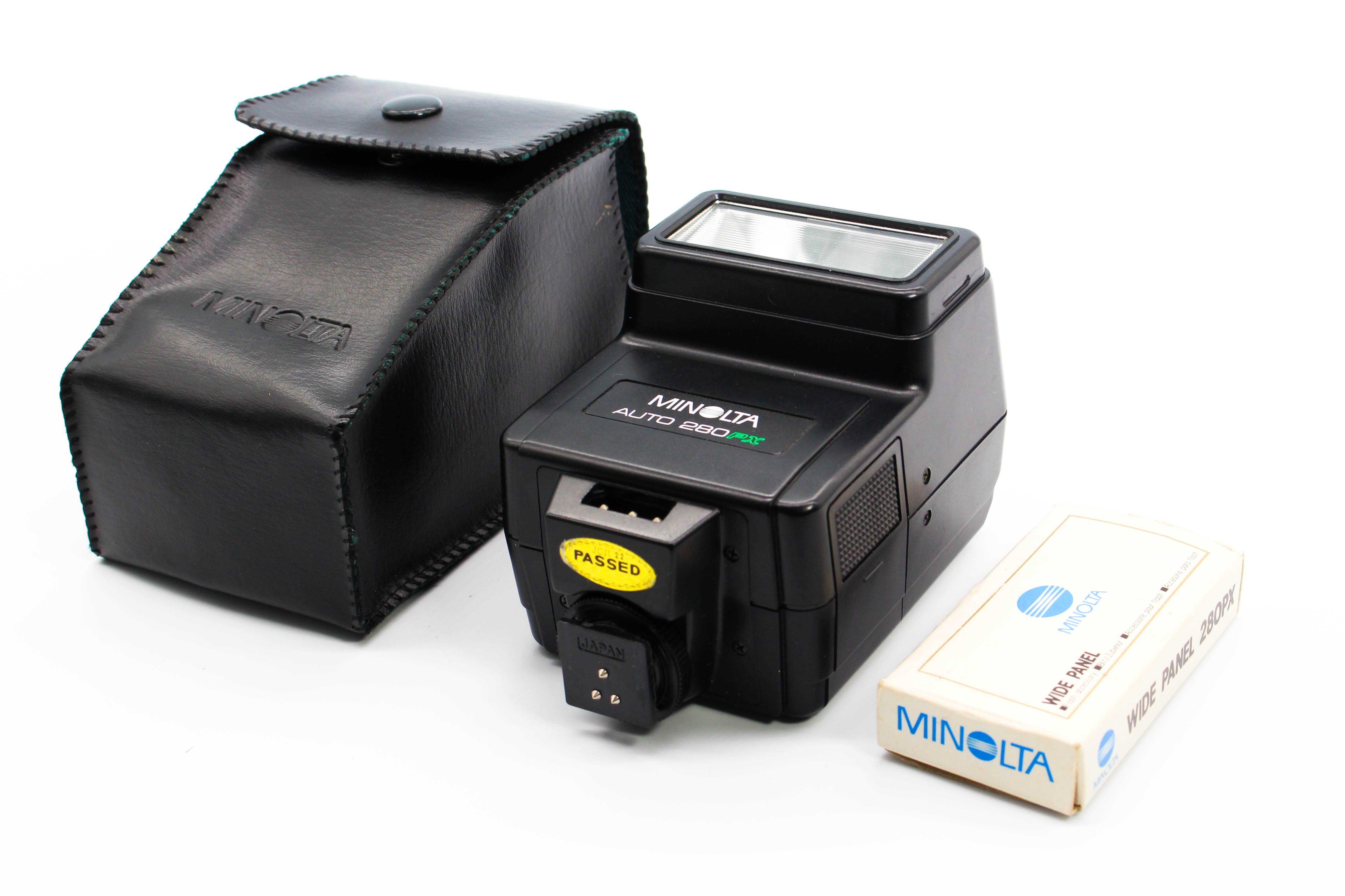 Minolta Auto 280PX Flash Unit For Vintage SLR Film Photo Cameras - Tested Bundle Excellent