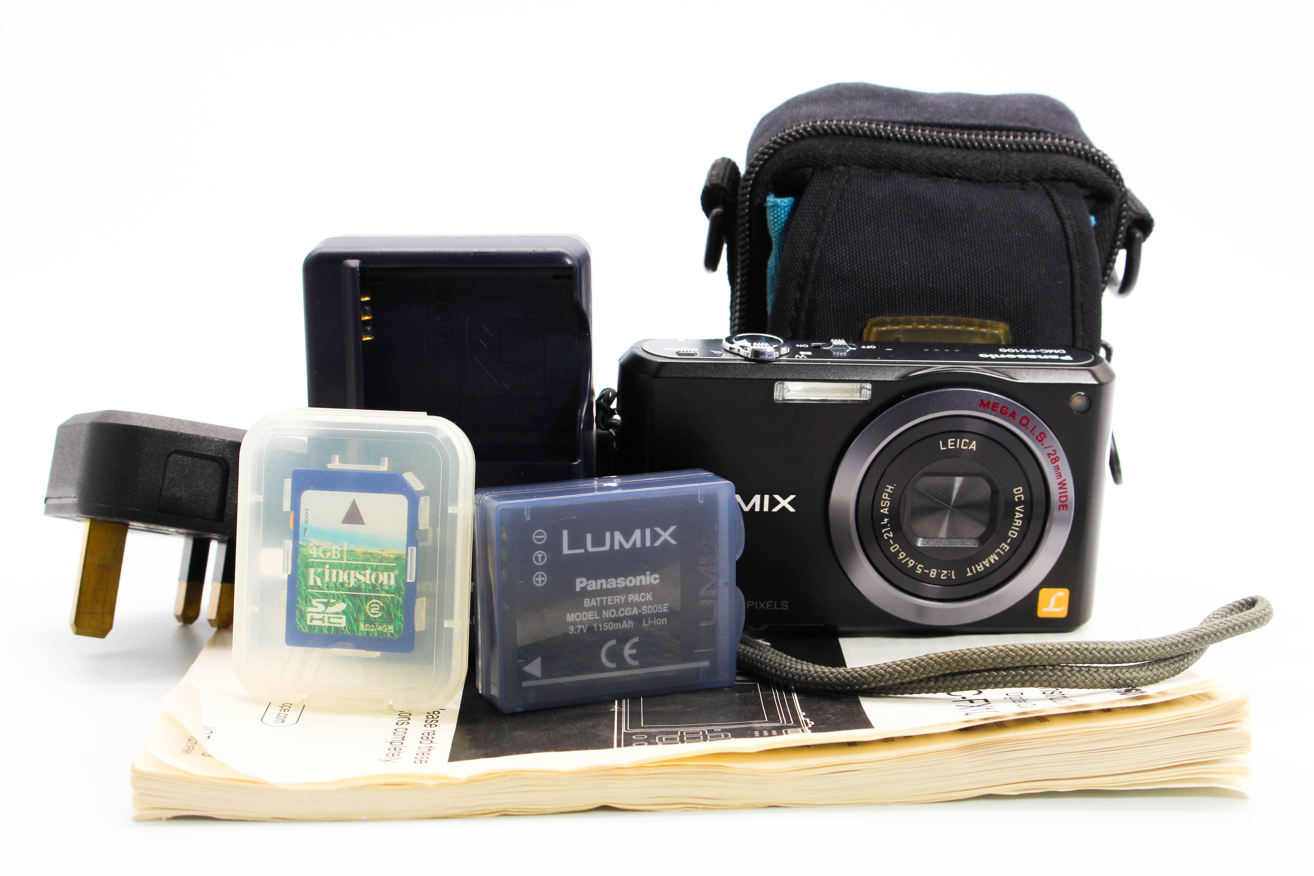 Panasonic Lumix DMC-FX100 SD Card Retro Photo Video Digital Camera Digicam - Tested Bundle Excellent