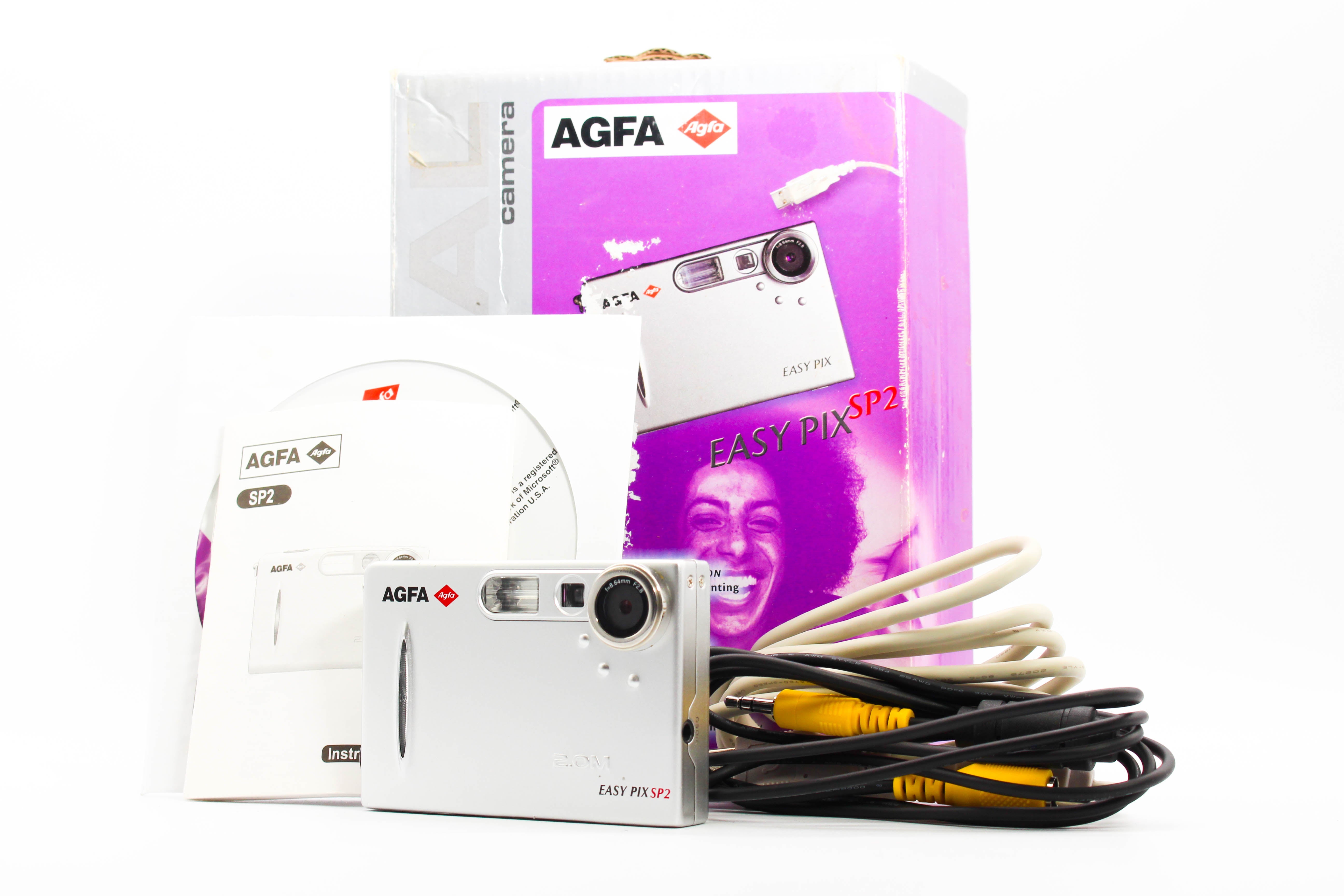 AGFA EasyPix SP2 SD Card Digital Compact Photo Video Camera Digicam - Tested Bundle Execellent