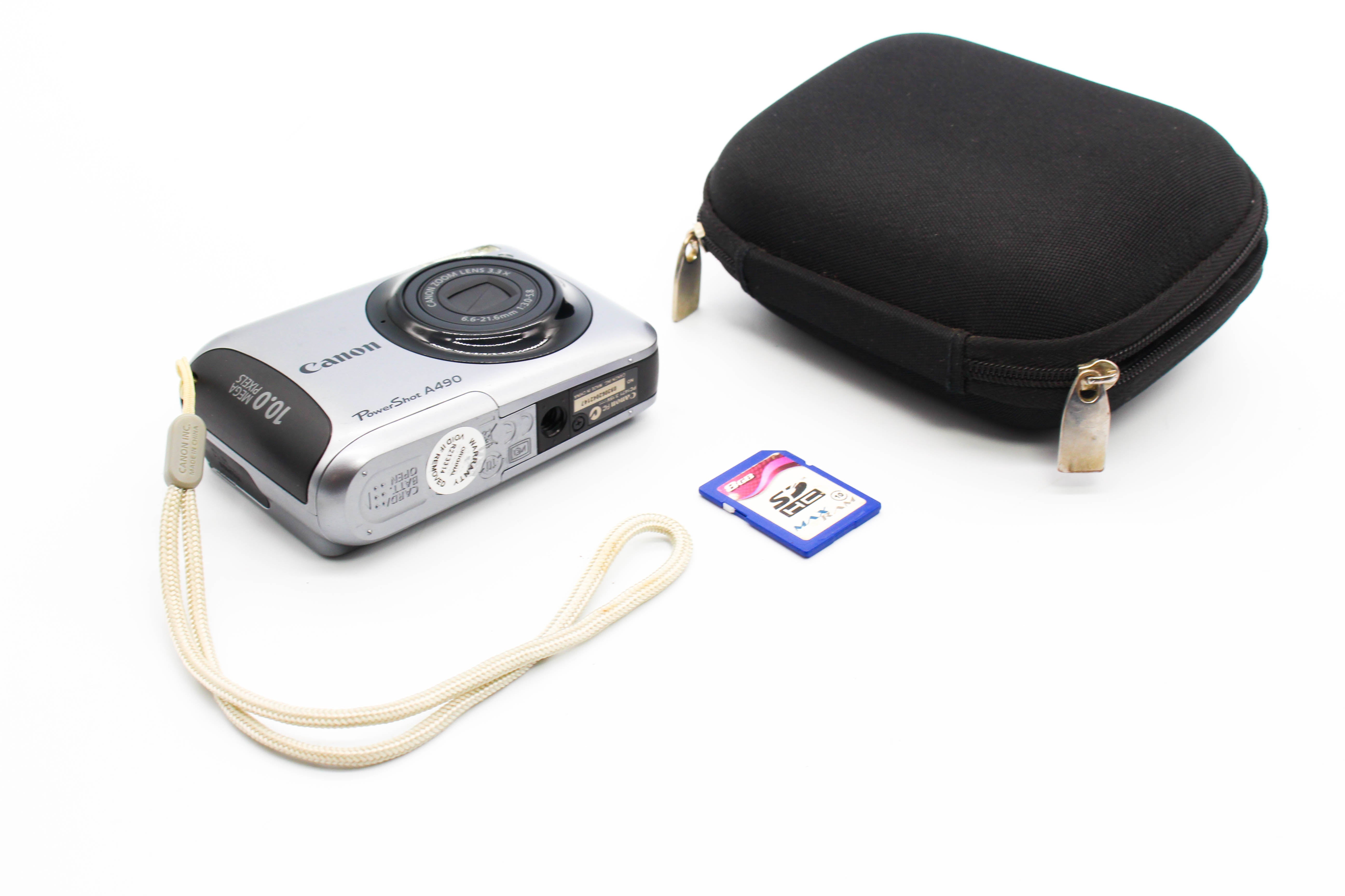 Canon PowerShot A490 SD Card Digital Photo Video Retro Camera Digicam - Tested Bundle Excellent