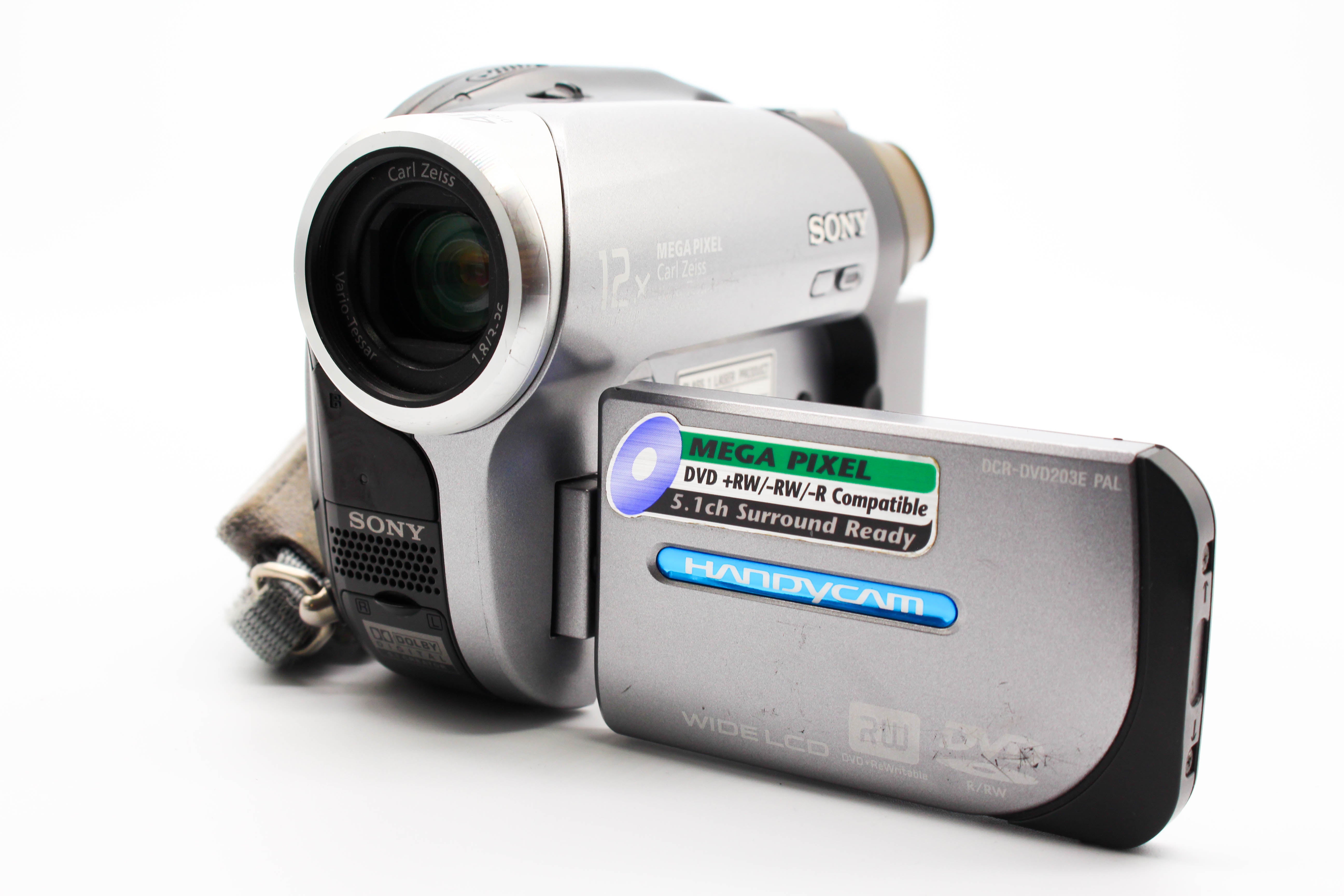 Sony DCR-DVD203E MiniDVD DVD Handycam Digital Video Camcorder - Tested Bundle Excellent