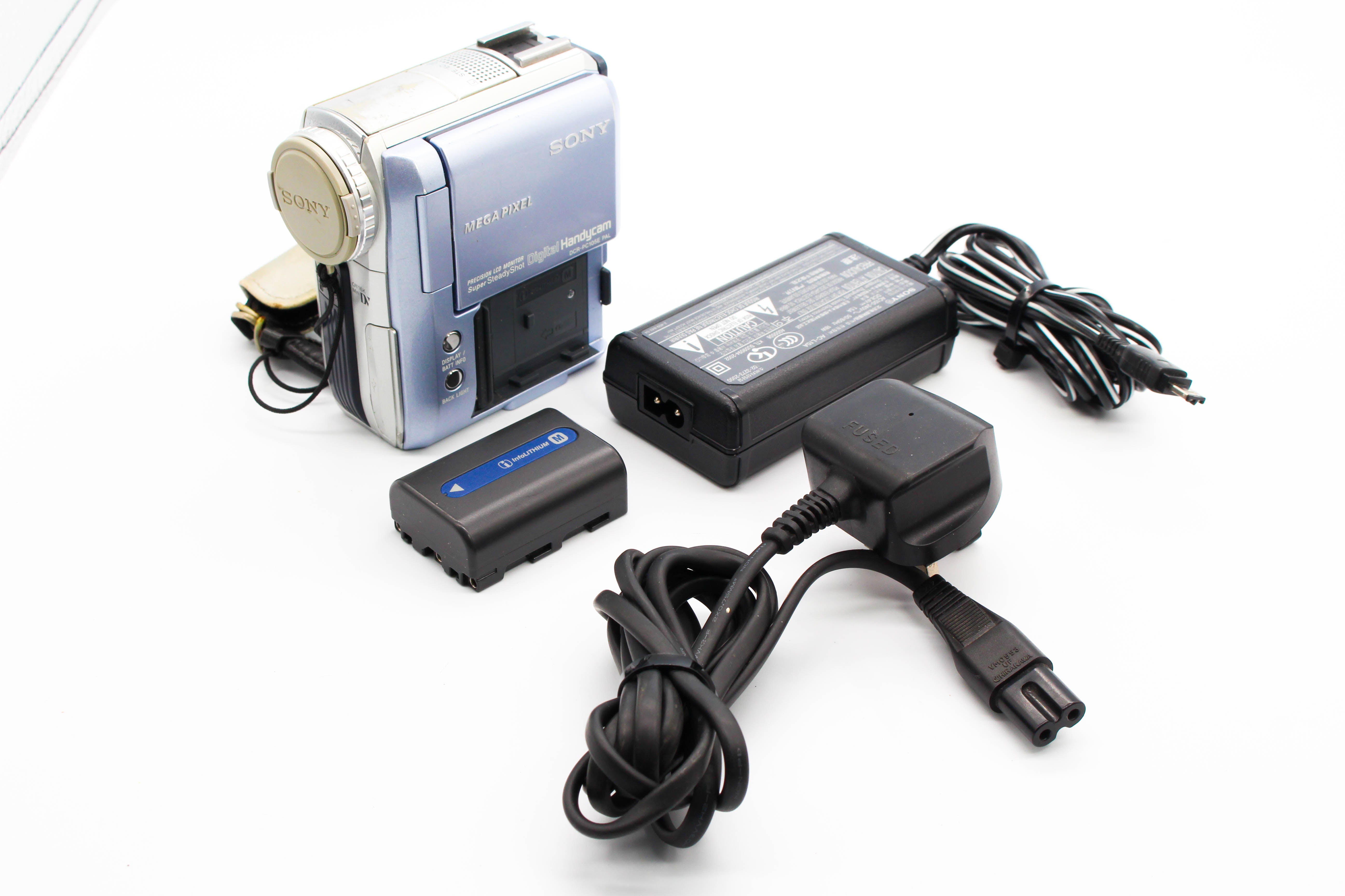Sony DCR-PC105E MiniDV Handycam Tape Digital Video Camcorder - Tested Bundle Good